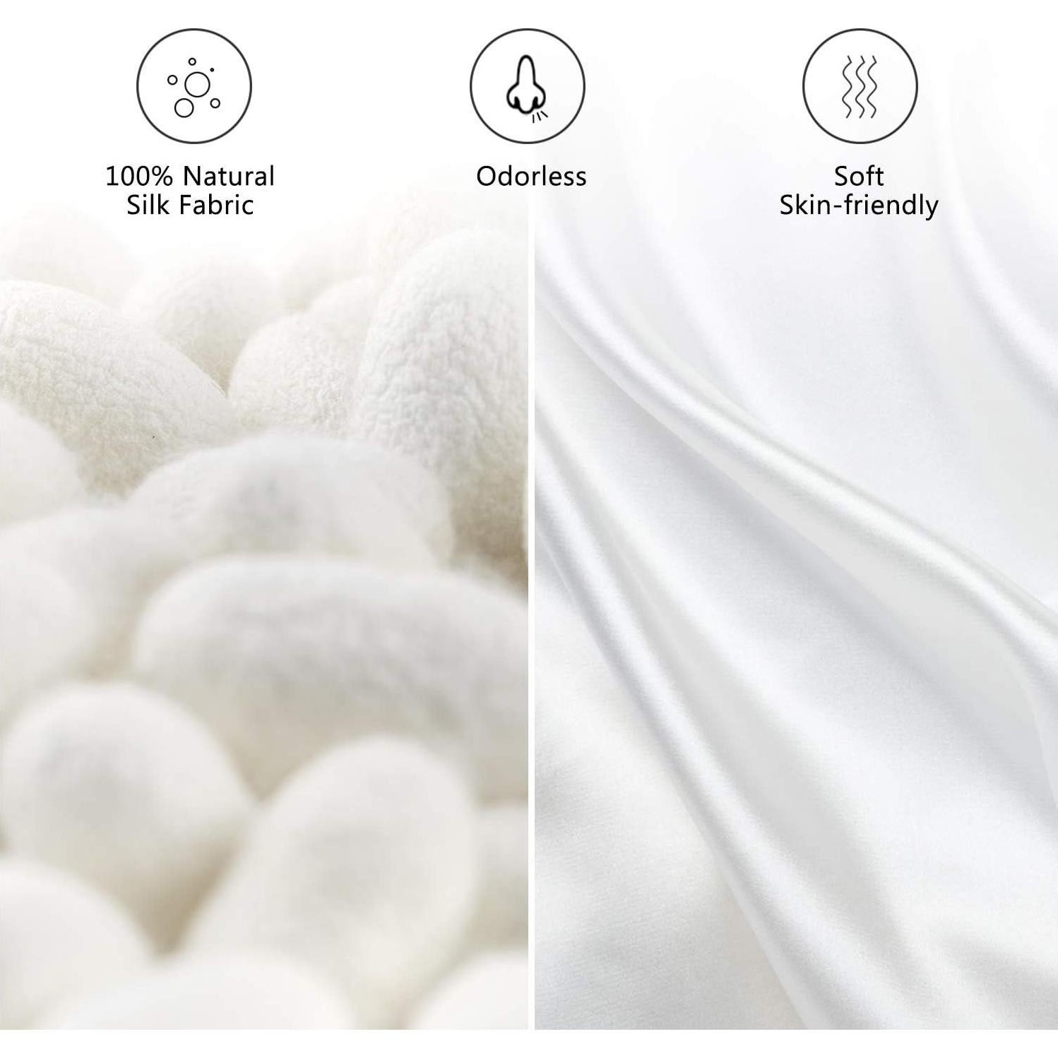 Máscara de Sueño de Seda IVYRISE Ajustable Rosa Ultra Ligera