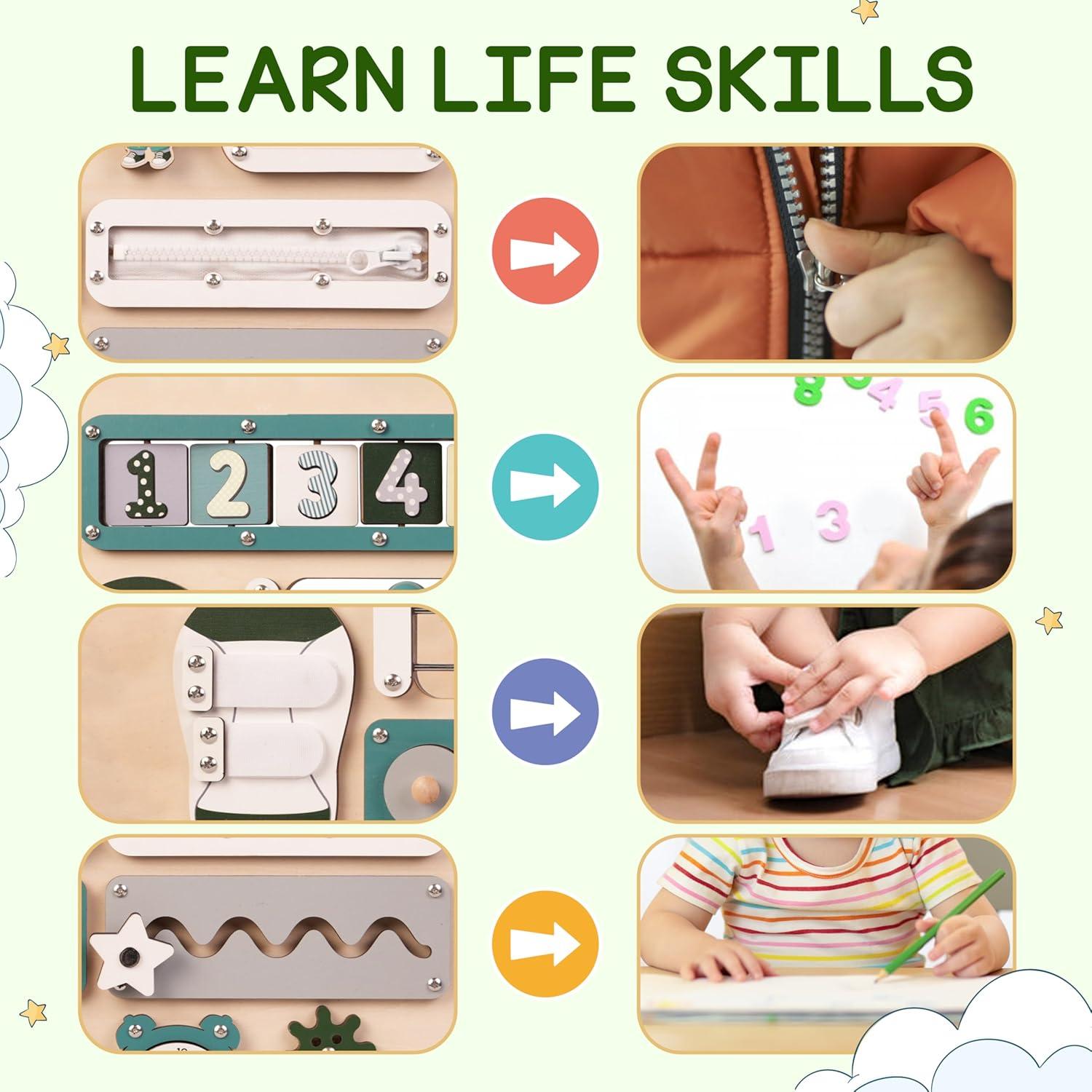 Tablero Ocupado Montessori KALOTOYS Verde - Juguete Educativo 0-3 Años