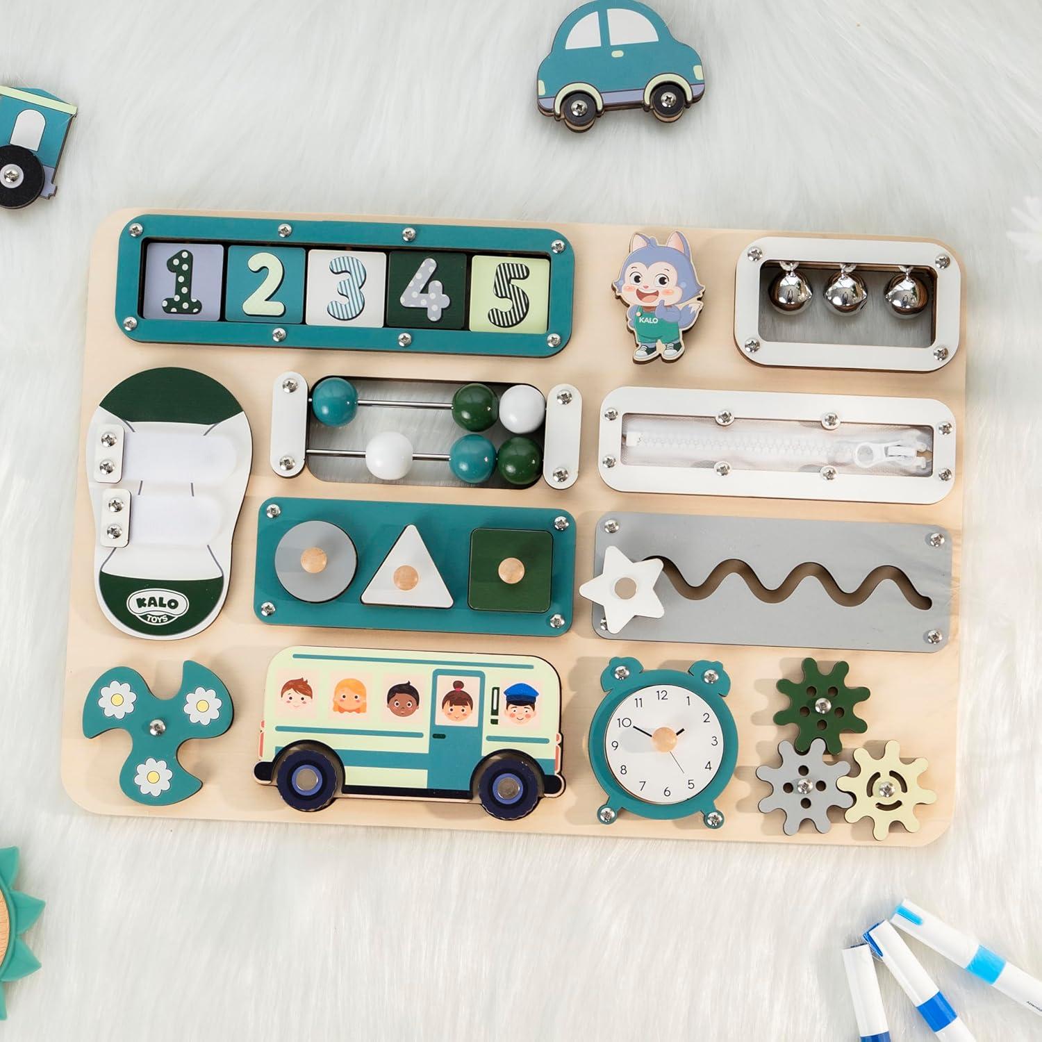 Tablero Ocupado Montessori KALOTOYS Verde - Juguete Educativo 0-3 Años