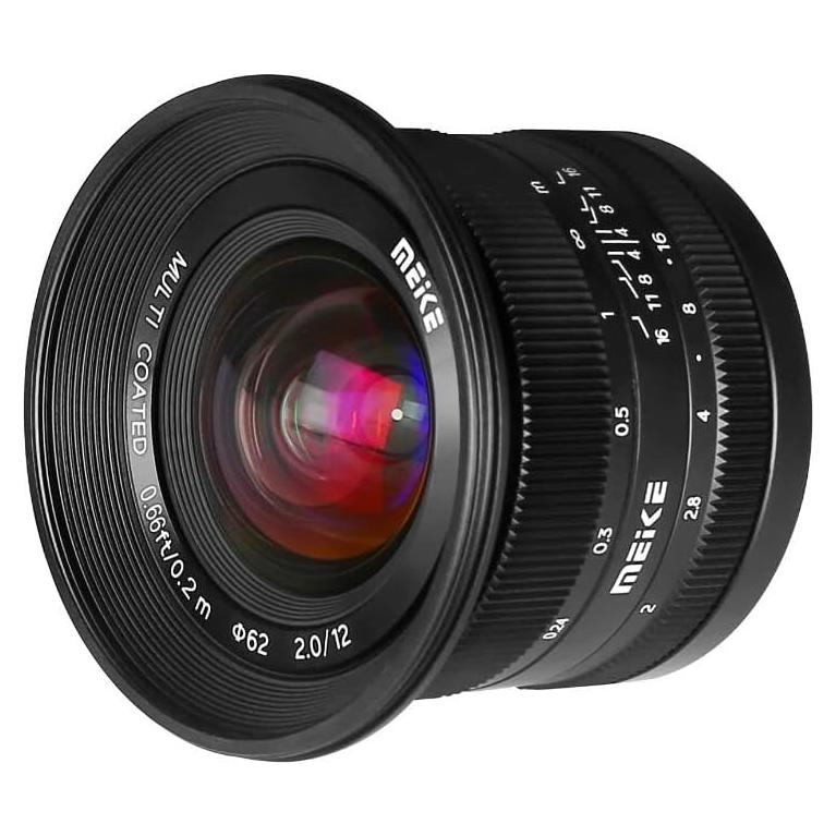 Lente Ultra Gran Angular Meike 12mm f2.0 para Sony E APS-C
