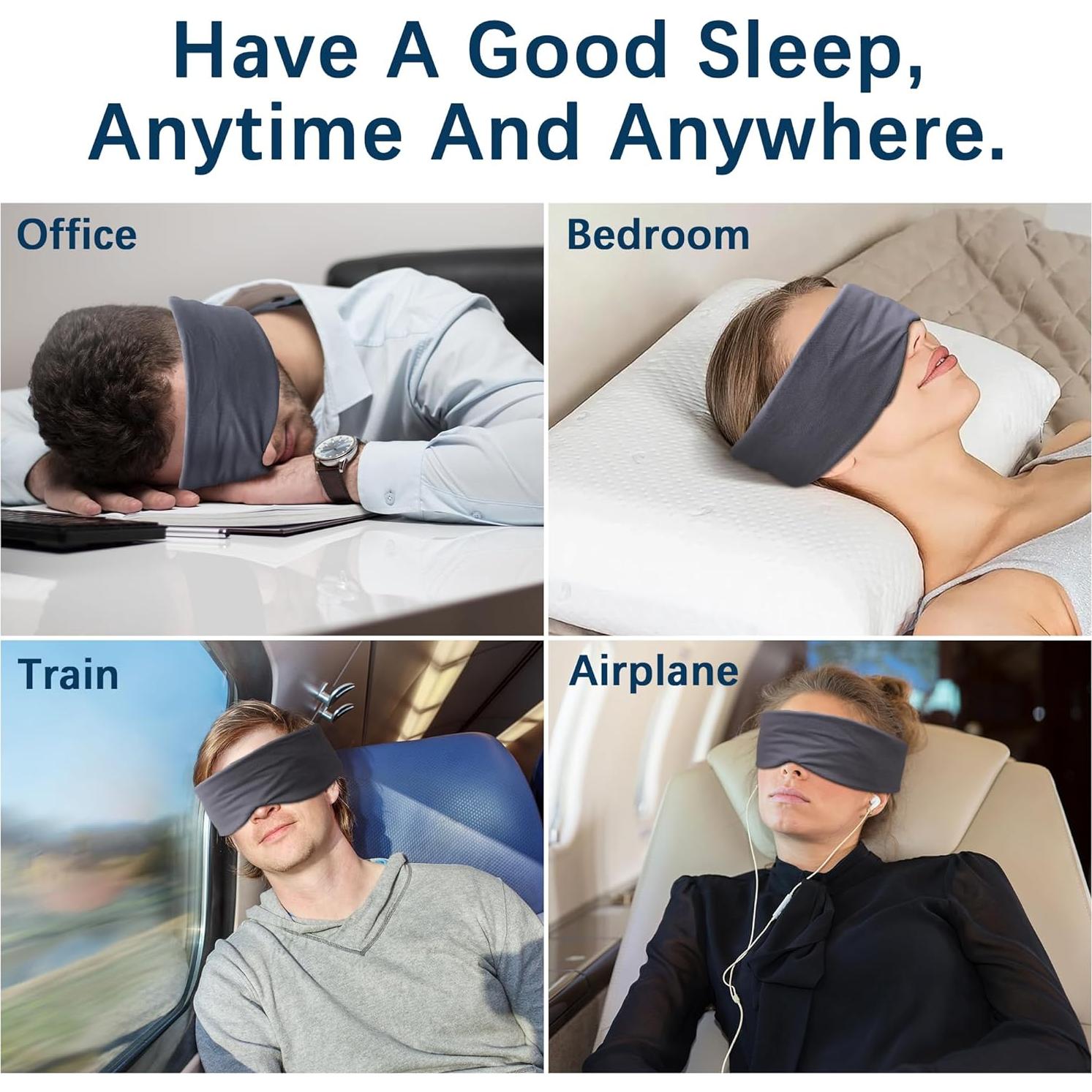 Máscara de Sueño Sysrion Ultra Suave Ajustable para Dormir