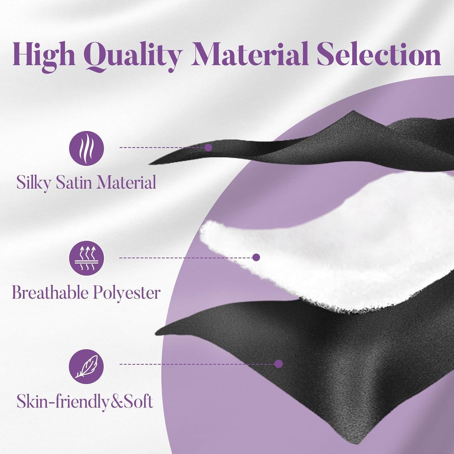 Máscara de Sueño de Seda Satinada Okaydot - Ajustable y Oscura