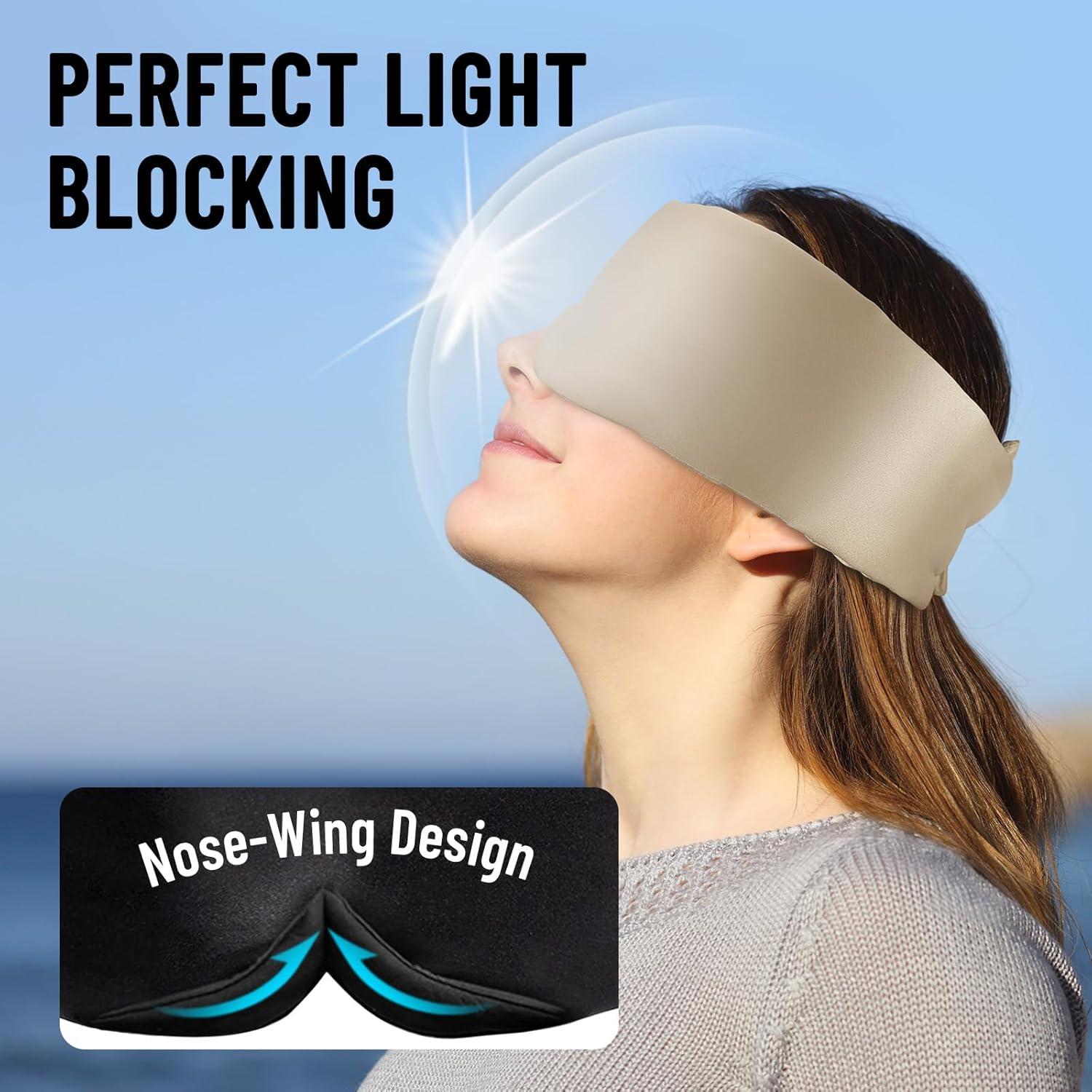 Máscara de Sueño de Seda 100% Morera ATreebay Taupe