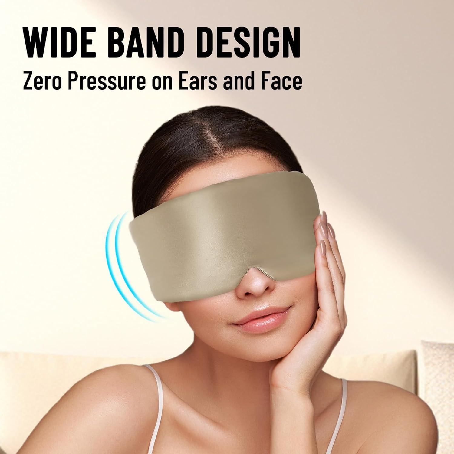 Máscara de Sueño de Seda 100% Morera ATreebay Taupe