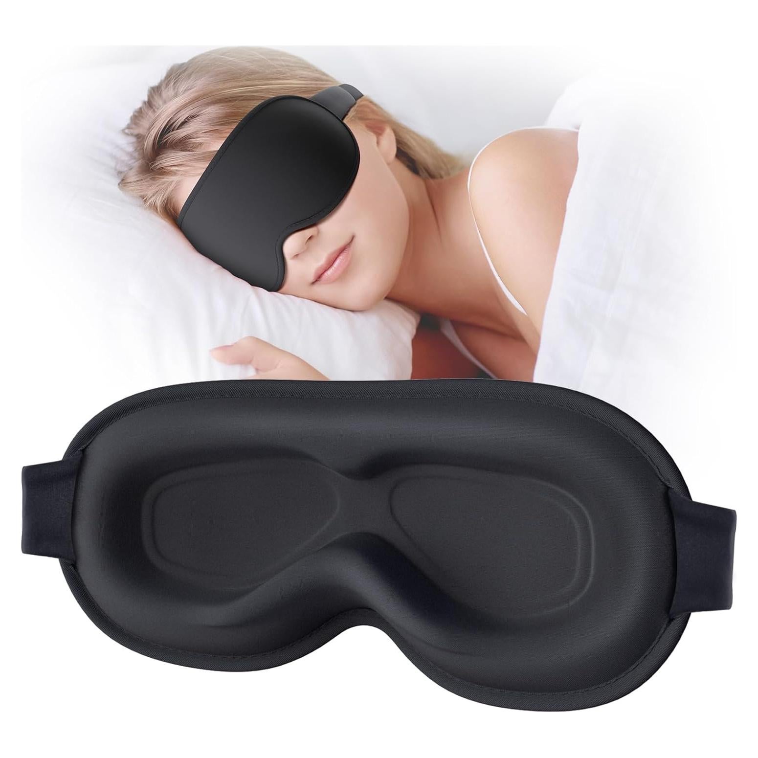 Máscara para dormir EVA BELLE 3D ajustable negra