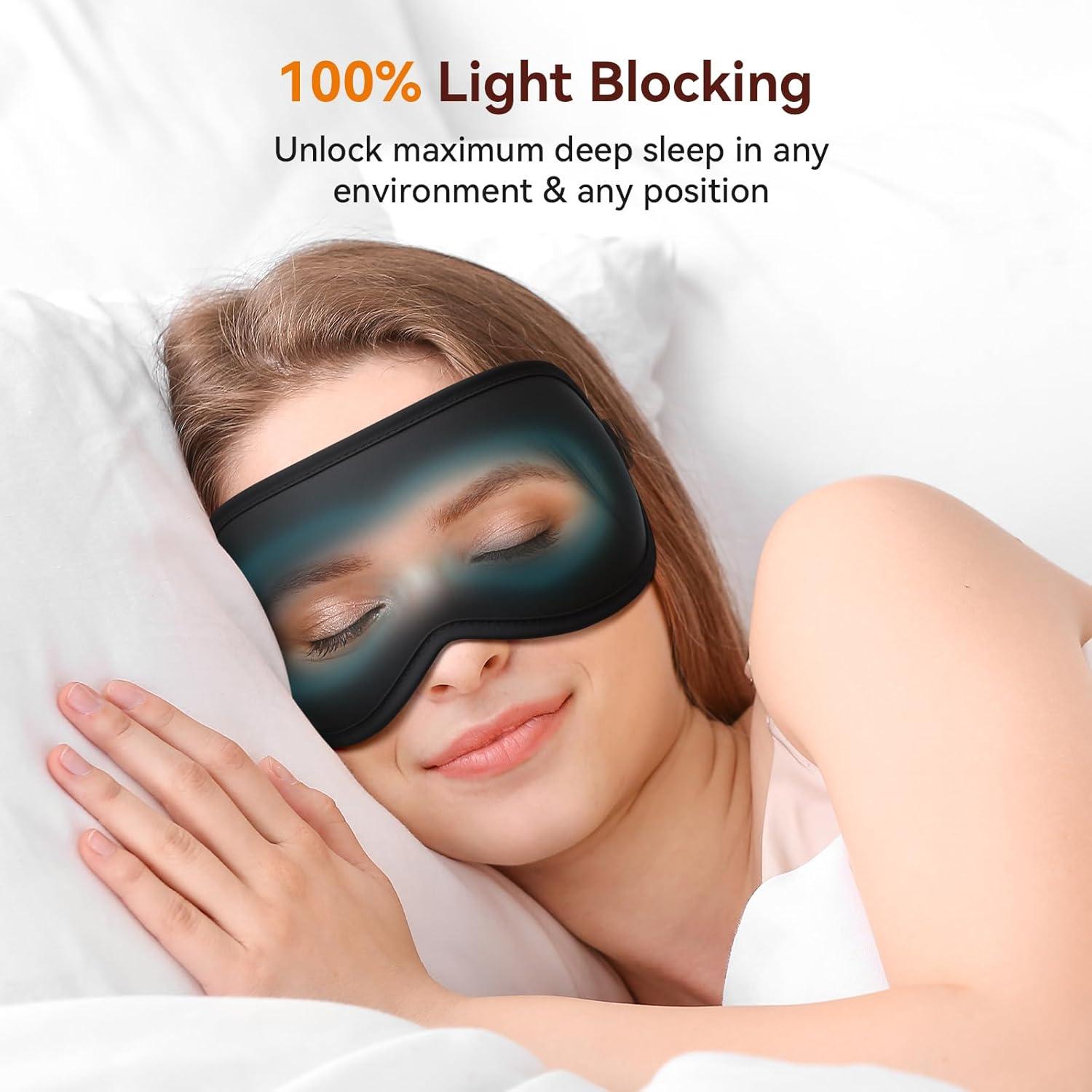 Máscara para dormir EVA BELLE 3D ajustable negra