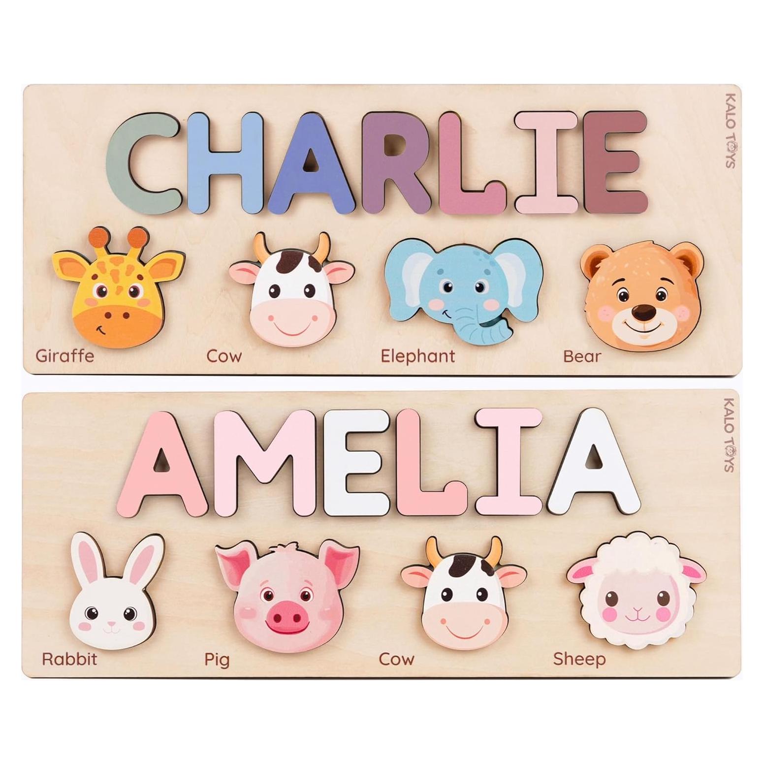 Rompecabezas Personalizado de Madera para Niños 1-3 Años