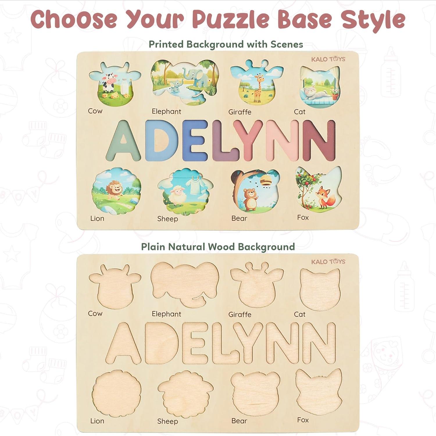 Rompecabezas Personalizado de Madera para Niños 1-3 Años