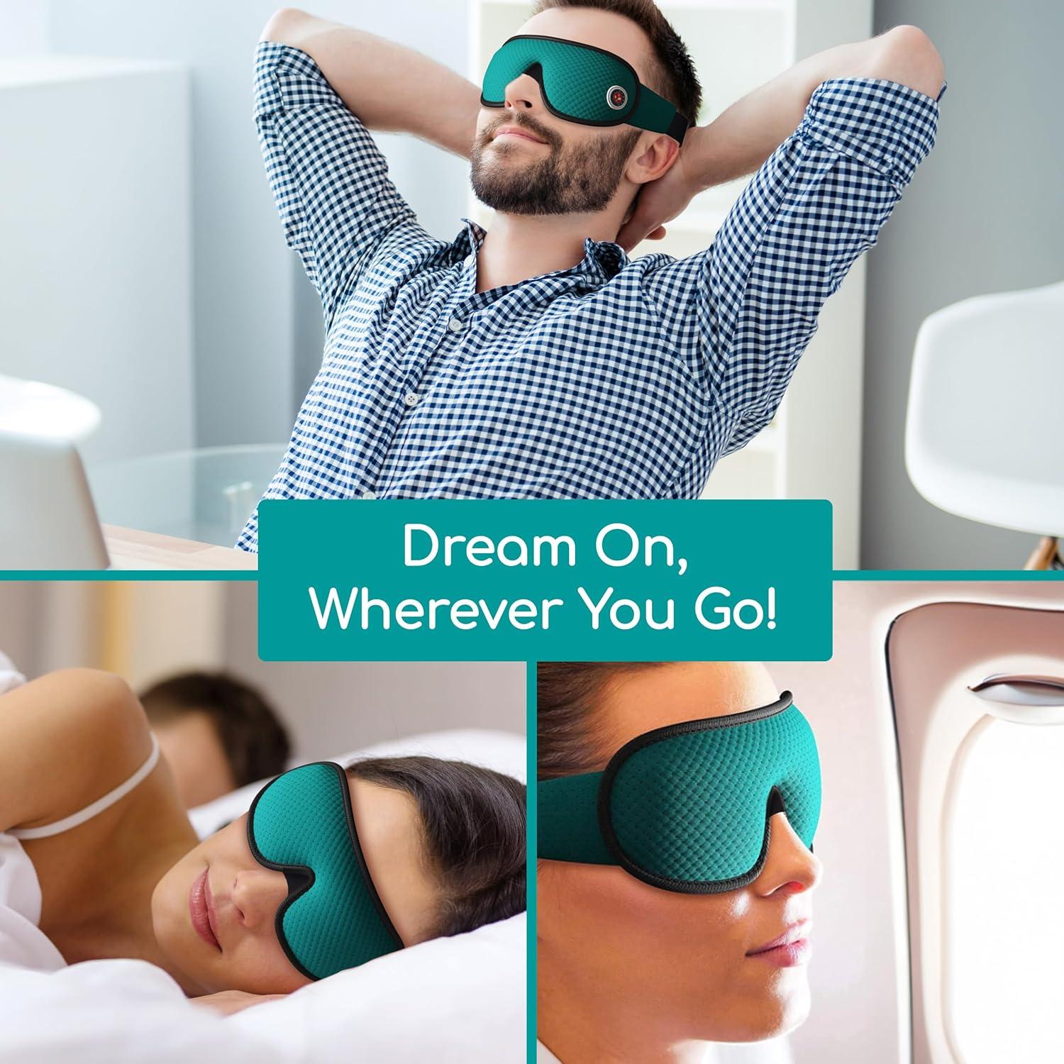 Máscara de Sueño Medi Grade 3D con Tapones y Bolsa de Viaje