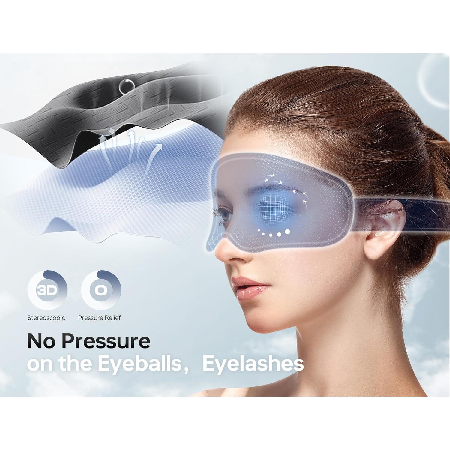 TOPOINT Máscara para Dormir 3D con Auriculares Bluetooth 5.4
