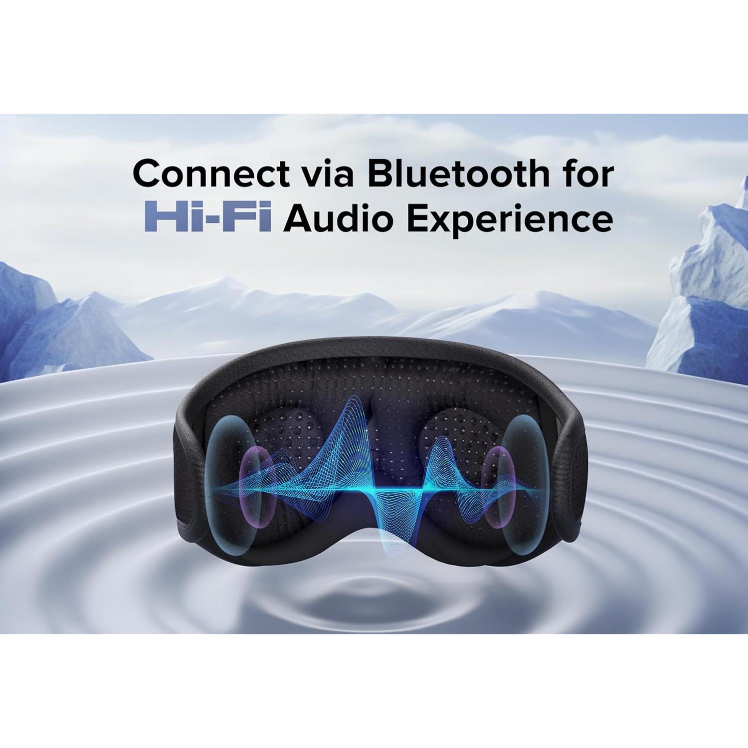 TOPOINT Máscara para Dormir 3D con Auriculares Bluetooth 5.4