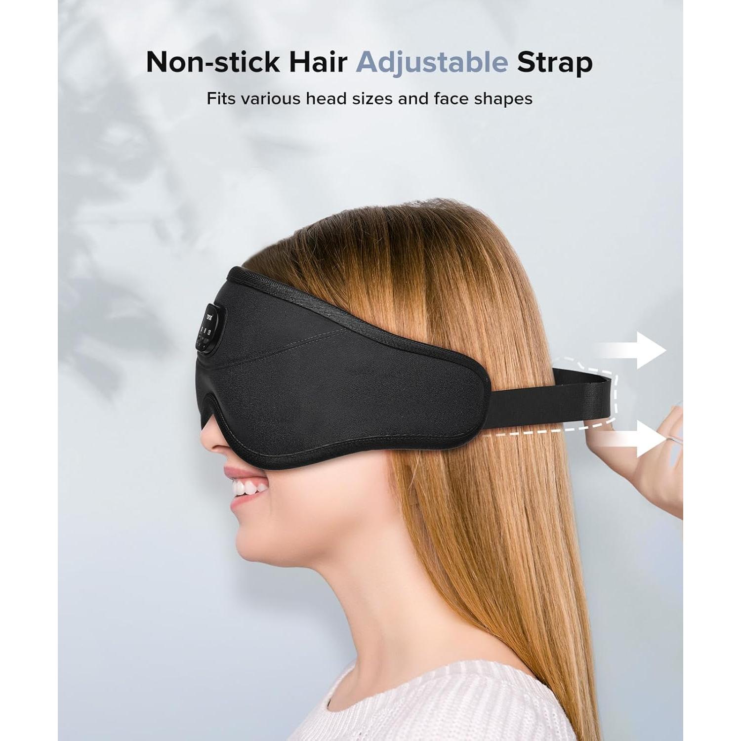 TOPOINT Máscara para Dormir 3D con Auriculares Bluetooth 5.4