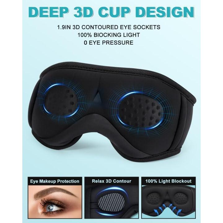 Auriculares para dormir LC-dolida 3D Bluetooth Negro