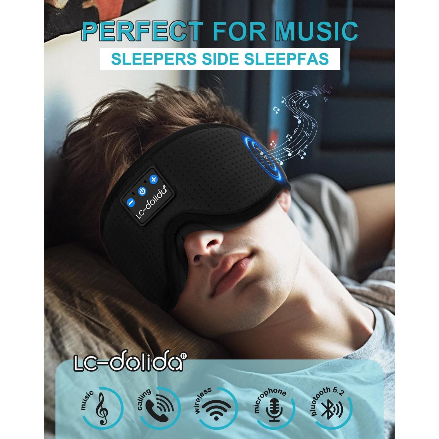 Auriculares para dormir LC-dolida 3D Bluetooth Negro