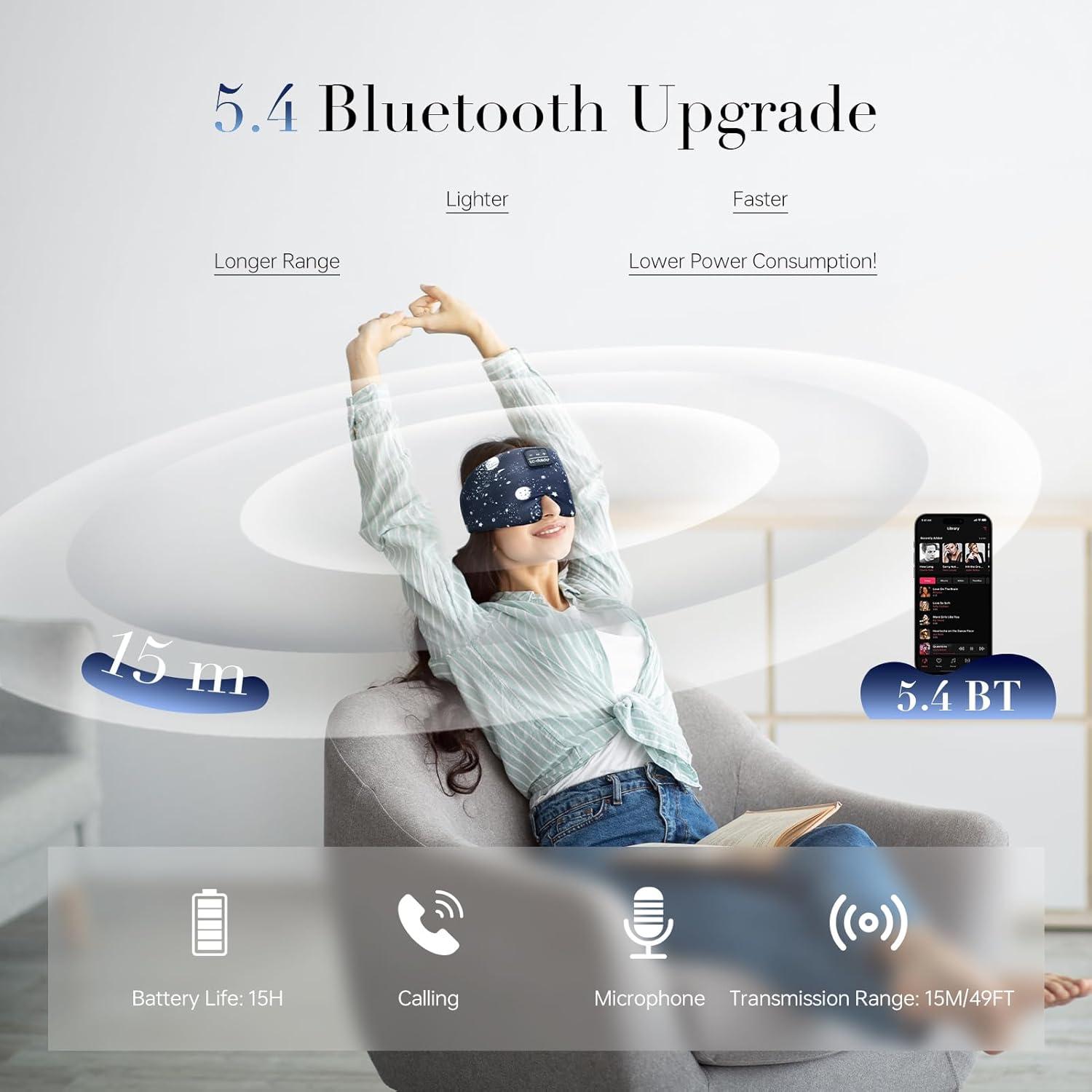 Máscara de Sueño LC-dolida con Bluetooth 5.4 y Comodidad