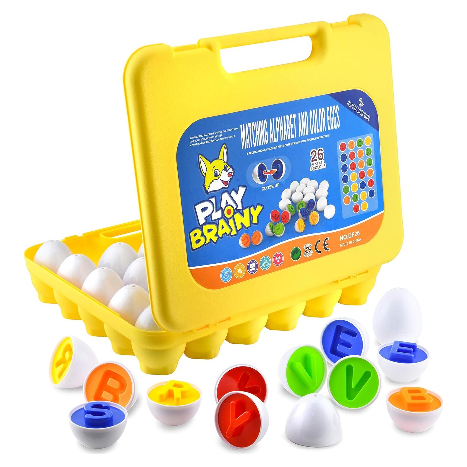 Juego Educativo de Emparejamiento de Huevos Play Brainy - 26 Letras ABC