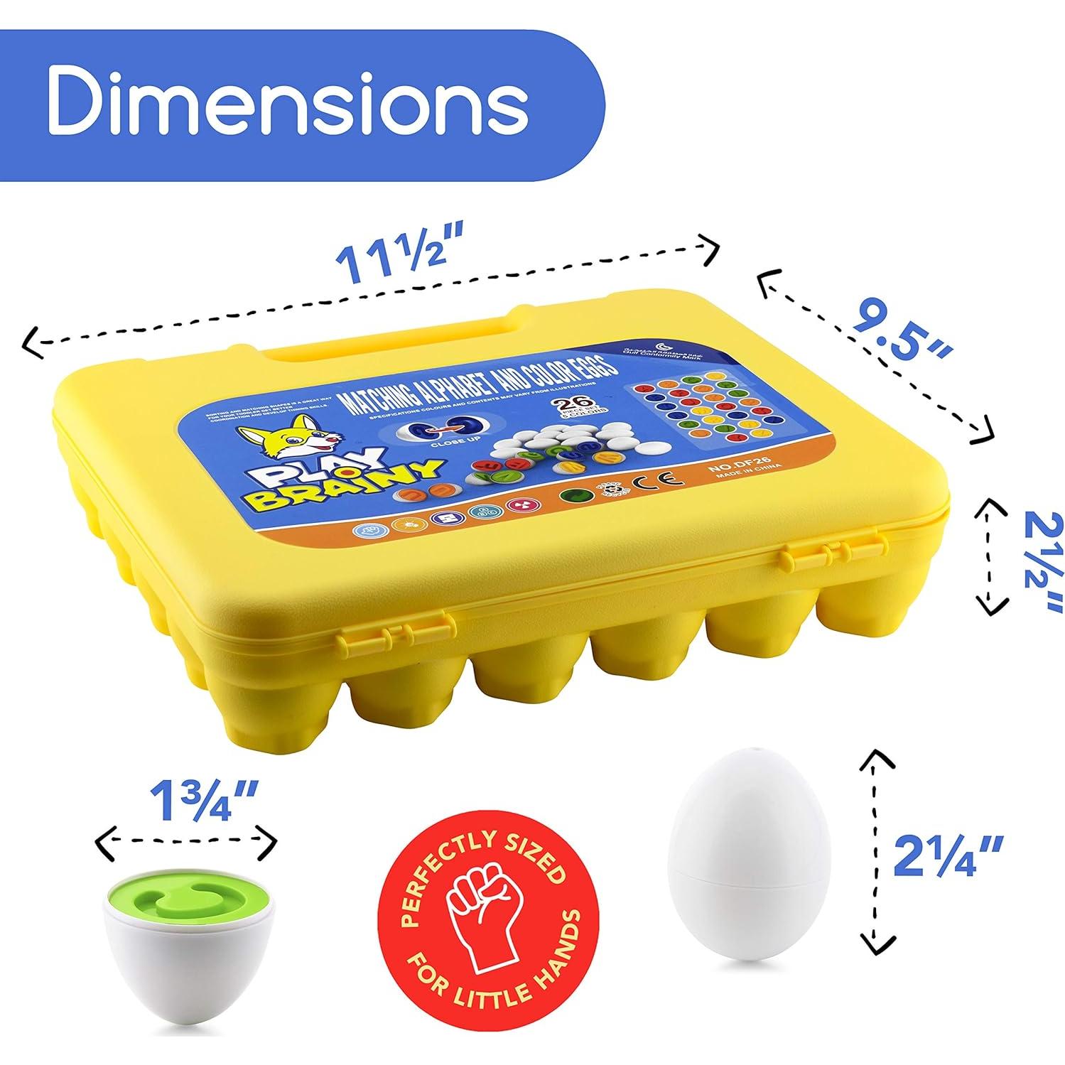 Juego Educativo de Emparejamiento de Huevos Play Brainy - 26 Letras ABC