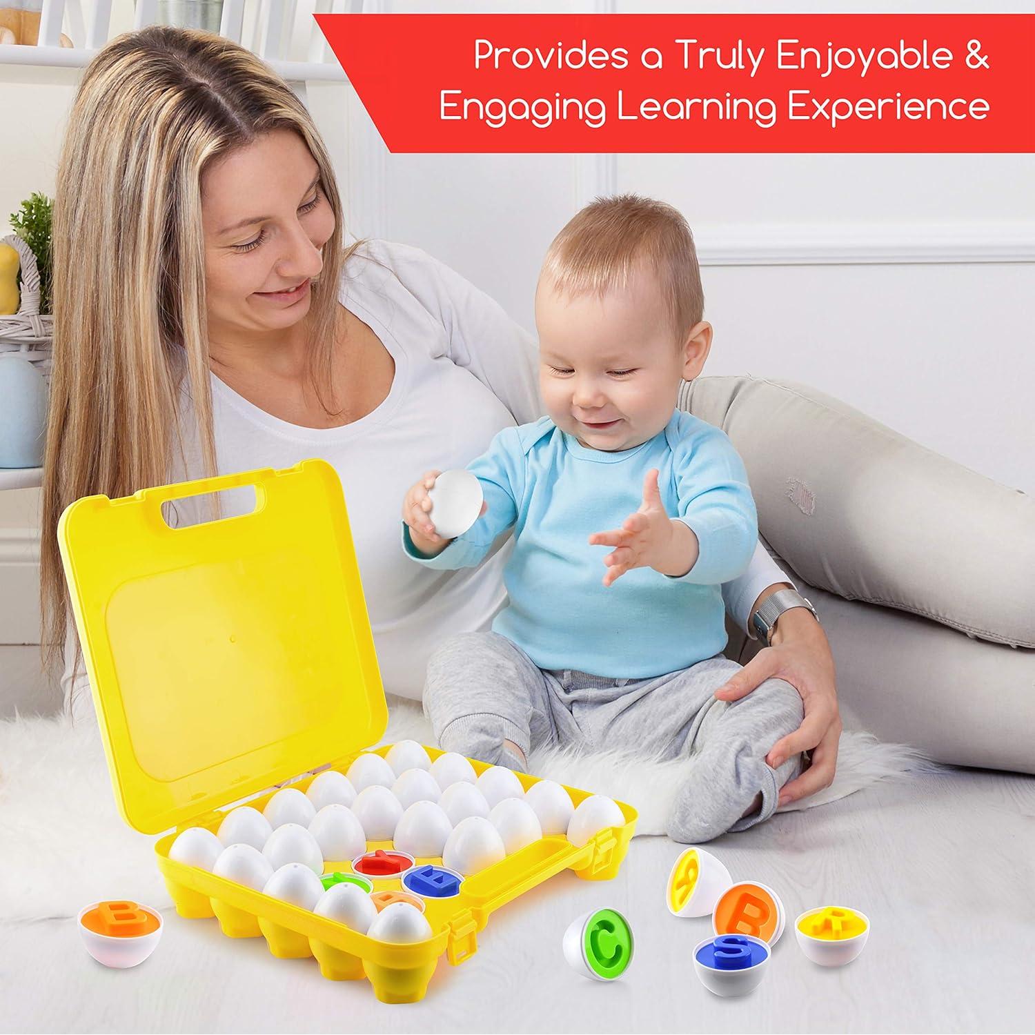 Juego Educativo de Emparejamiento de Huevos Play Brainy - 26 Letras ABC