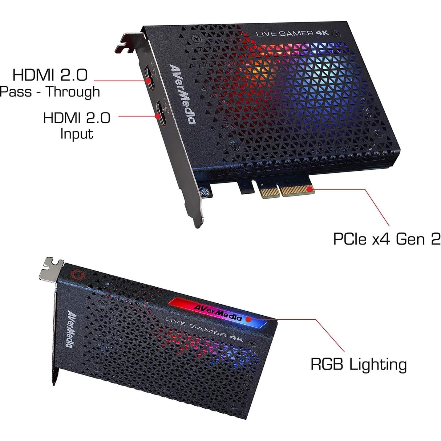 Tarjeta de Captura AVerMedia Live Gamer 4K GC573 4K60 HDR10