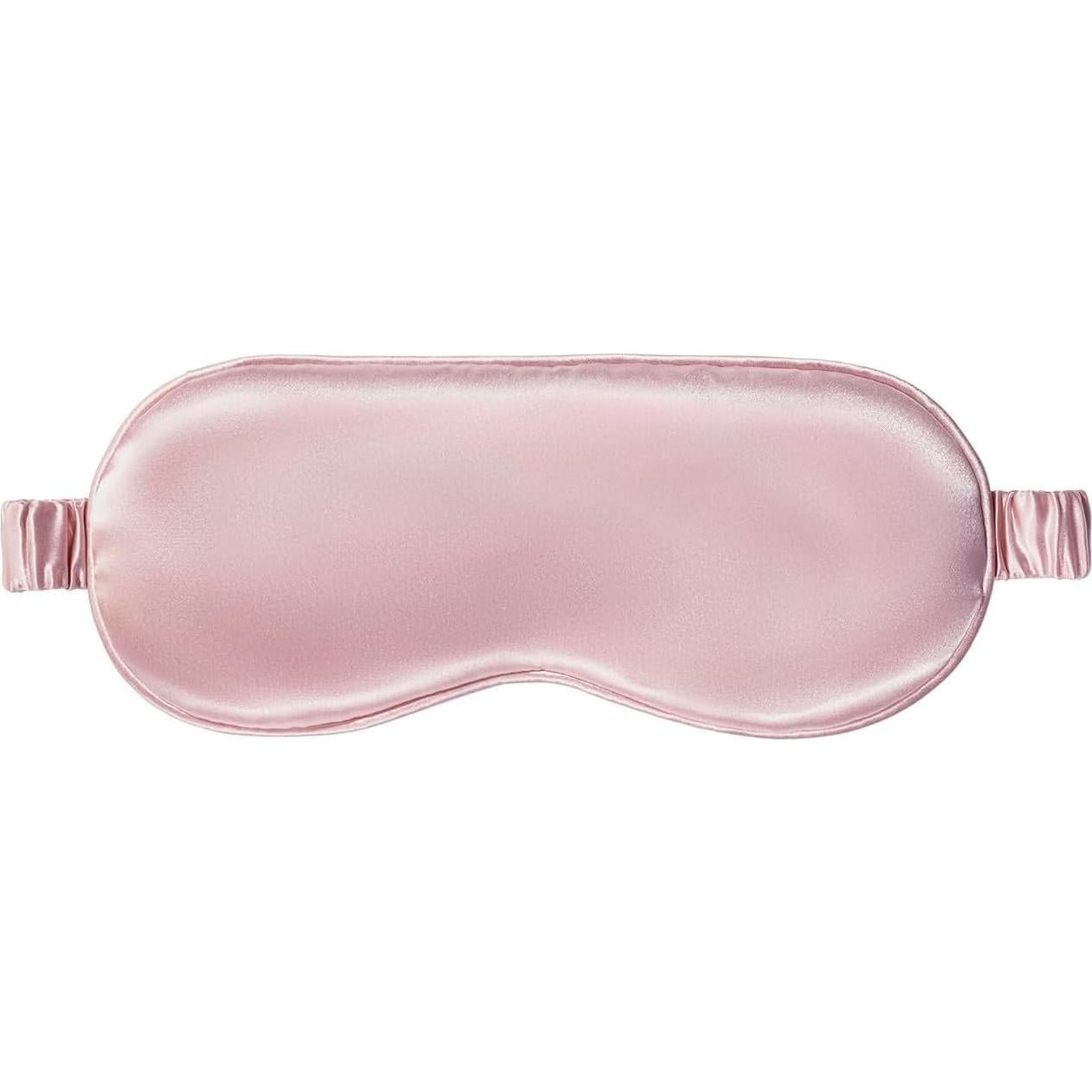 Máscara de Sueño Slip de Seda Rosa 100% Suave y Ajustable