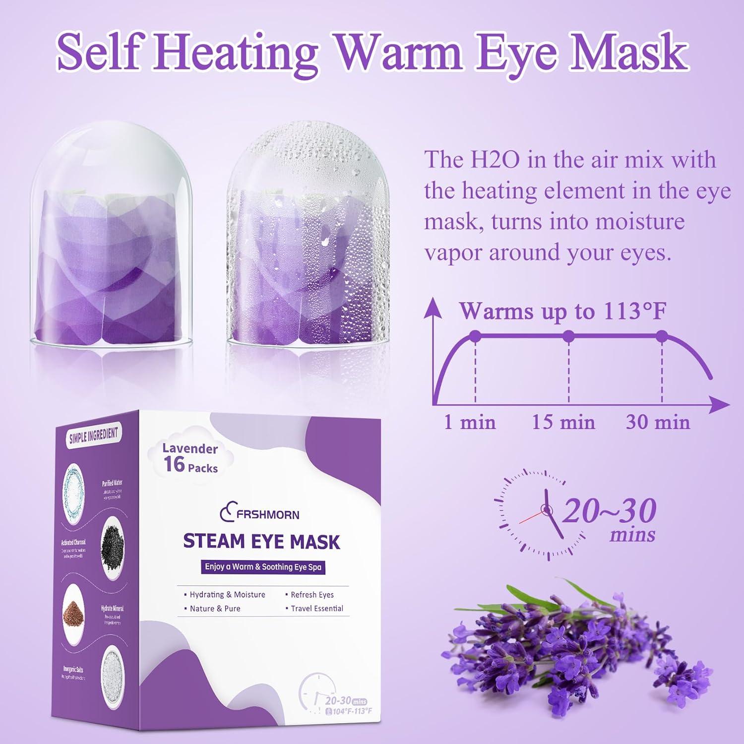 16 Máscaras de Ojos Calentadas FRSHMORN Lavanda