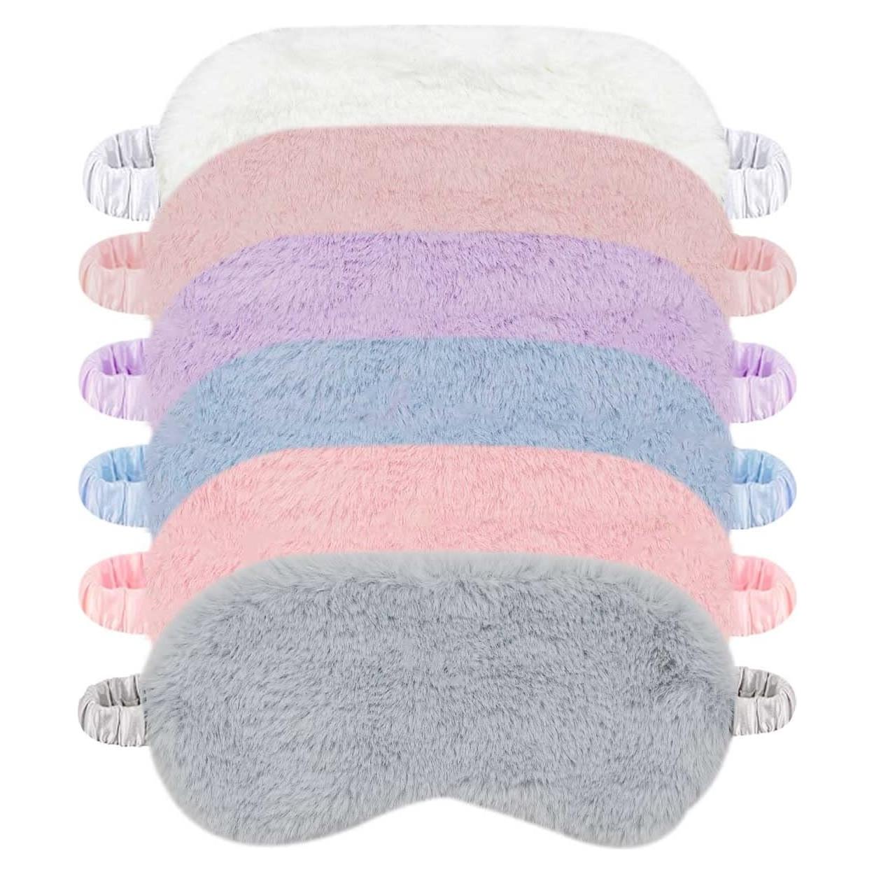 6 Máscaras de Ojos Yuntop de Felpa Suave y Saten