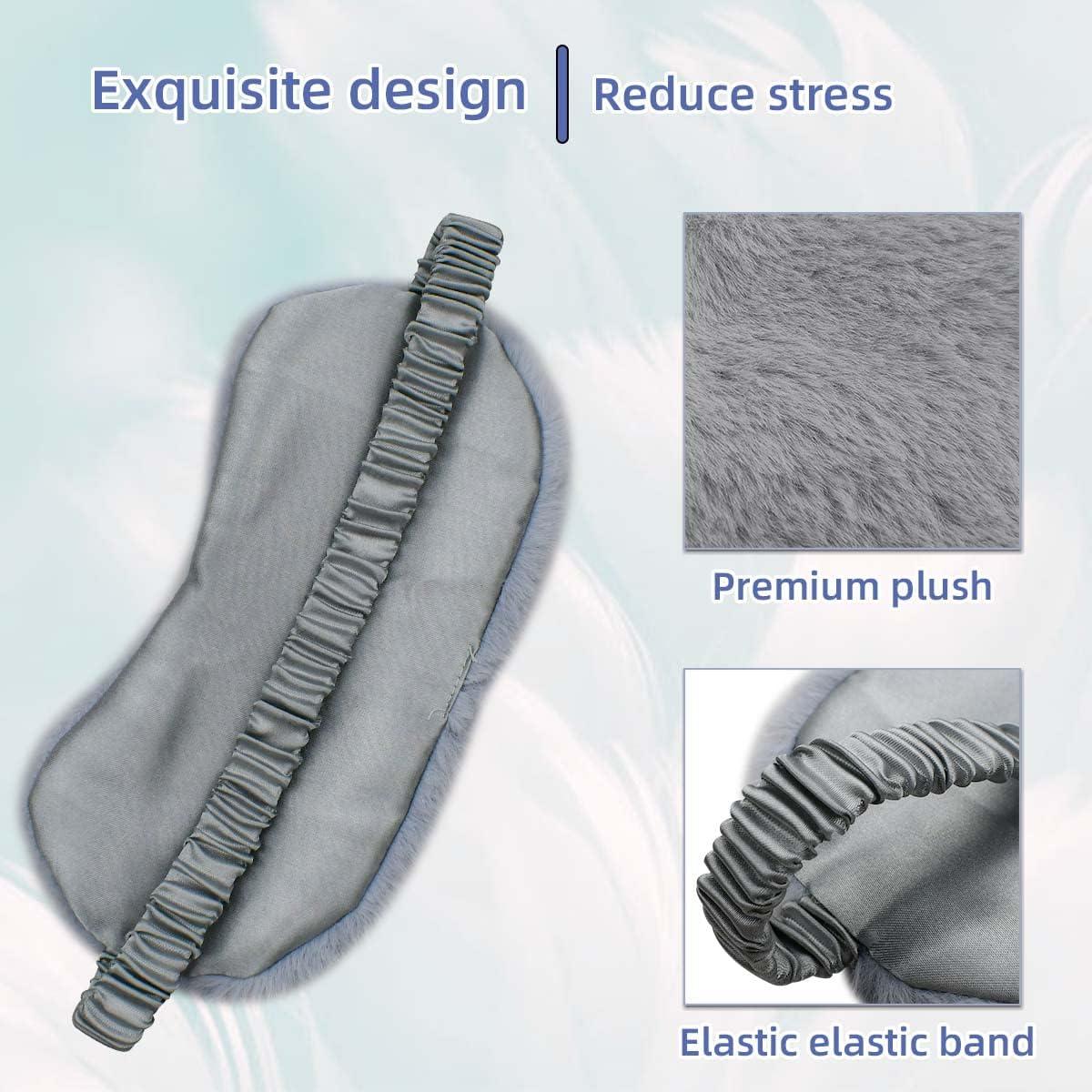 6 Máscaras de Ojos Yuntop de Felpa Suave y Saten