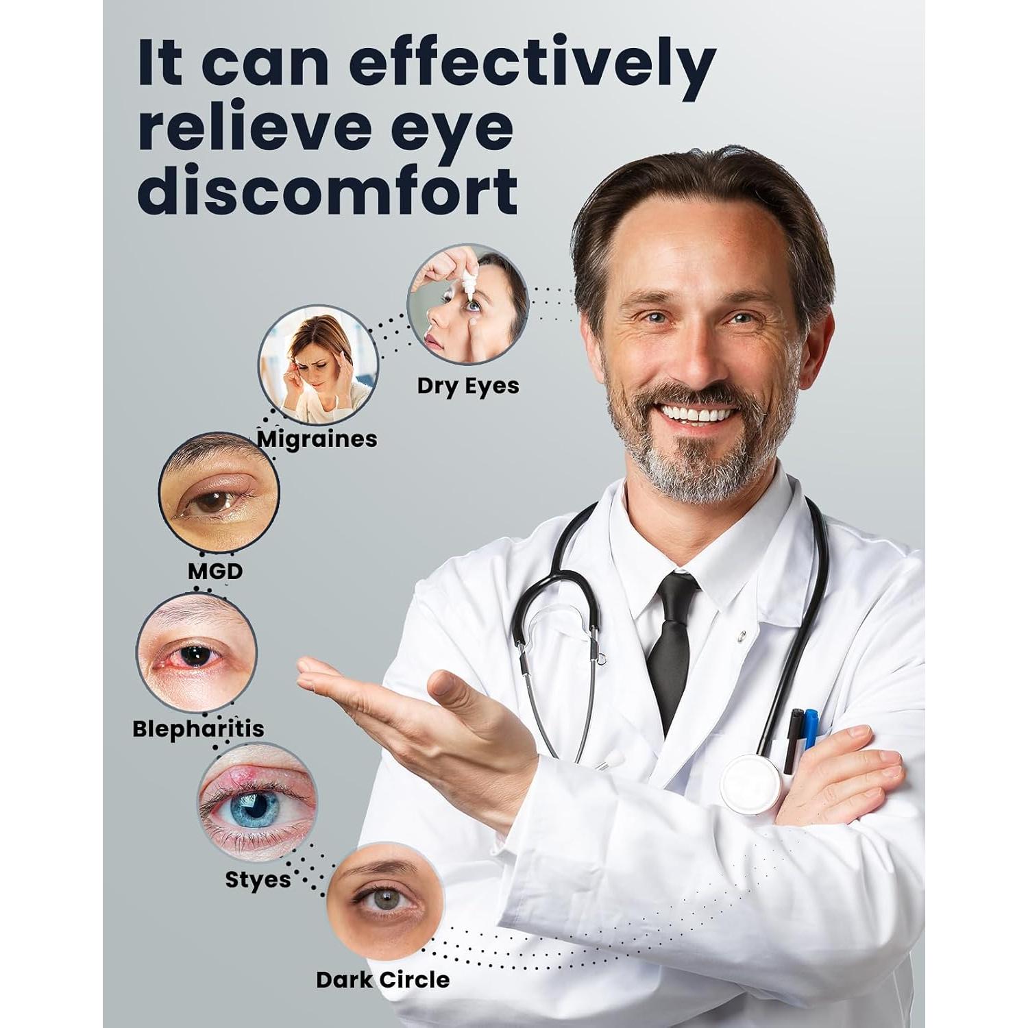 Máscara de Ojos Calentada Azang Inalámbrica 3 Modos 42-62°C