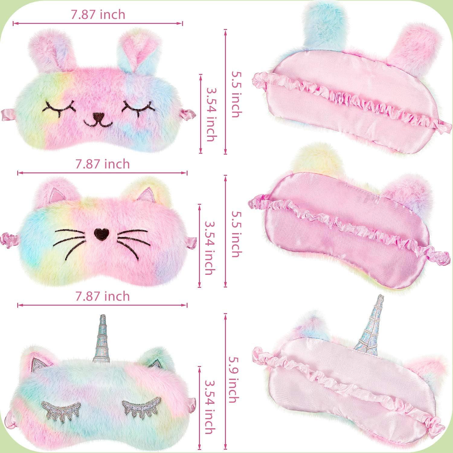 3 Piezas Máscara de Sueño Geyoga para Niños - Felpa Suave