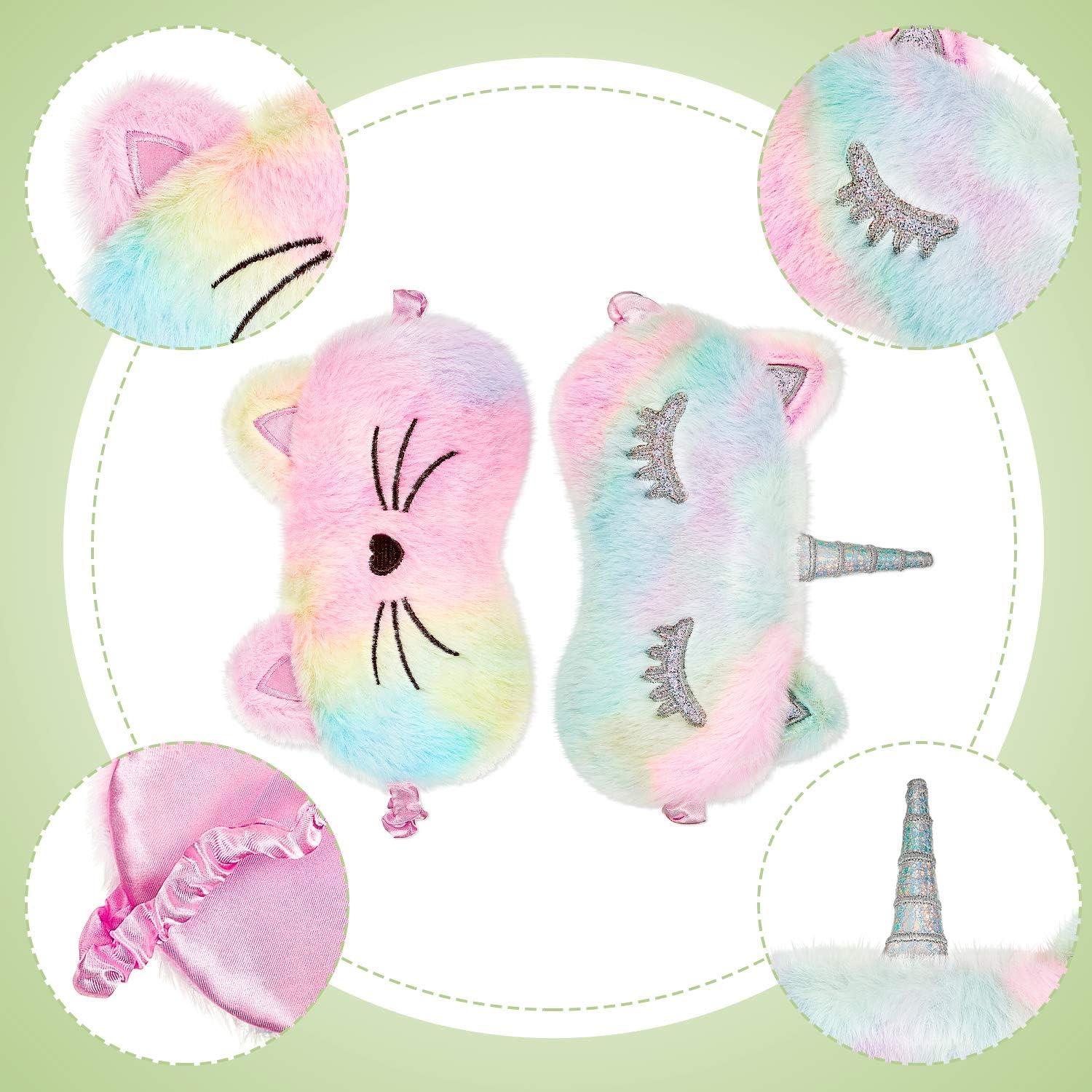 3 Piezas Máscara de Sueño Geyoga para Niños - Felpa Suave