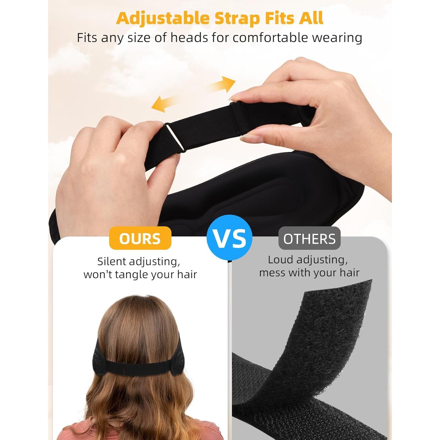 Máscara de Sueño Bluetooth Mixiba 3D Ajustable con Auriculares