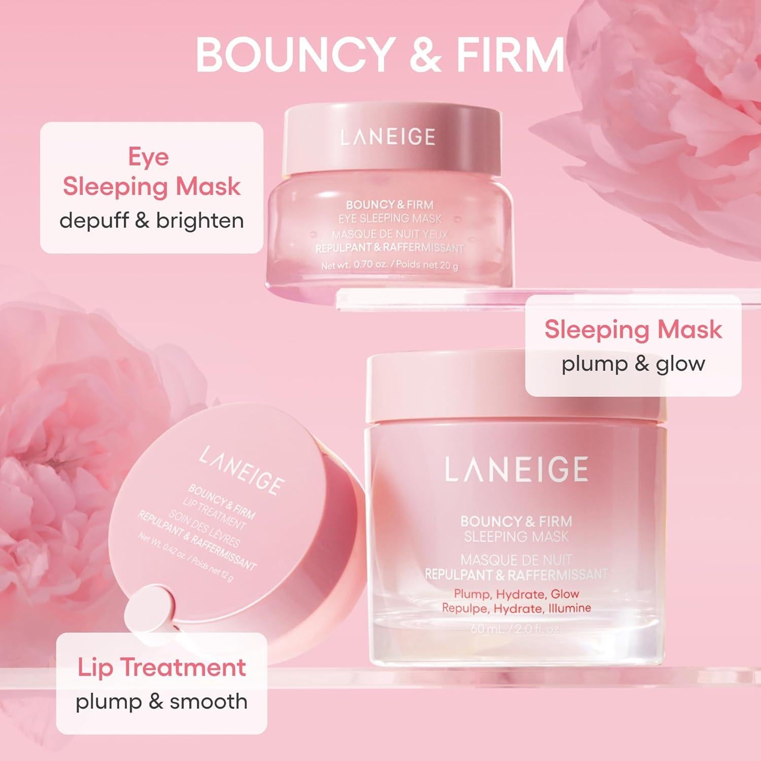 Máscara Iluminadora para Ojos LANEIGE Bouncy & Firm 20g