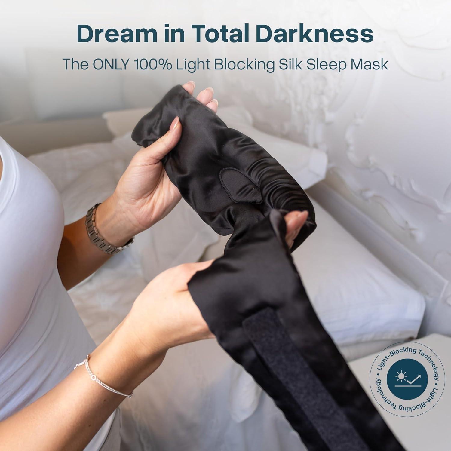 Máscara de Sueño de Seda MyHalos 3D para Dormir - Negra