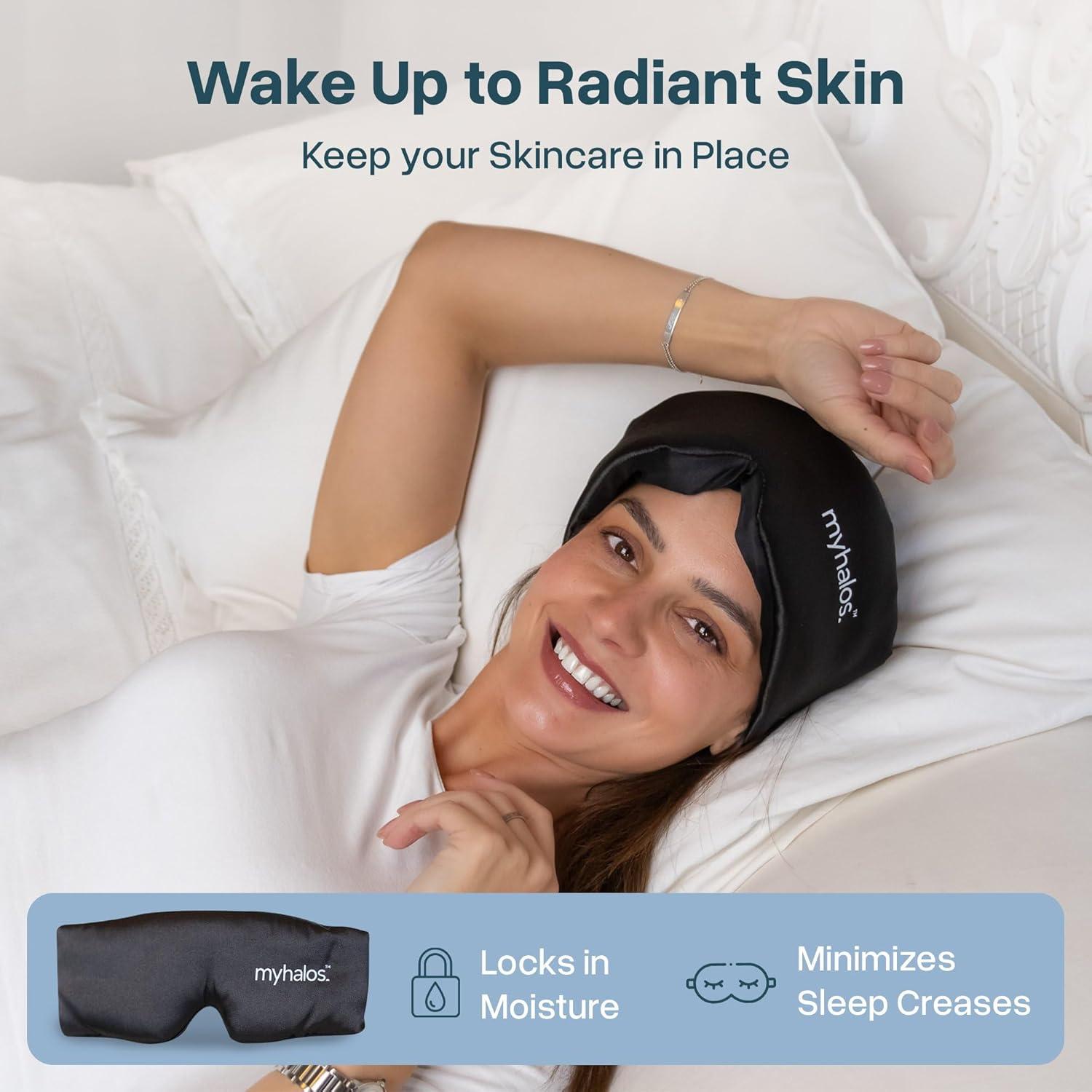 Máscara de Sueño de Seda MyHalos 3D para Dormir - Negra