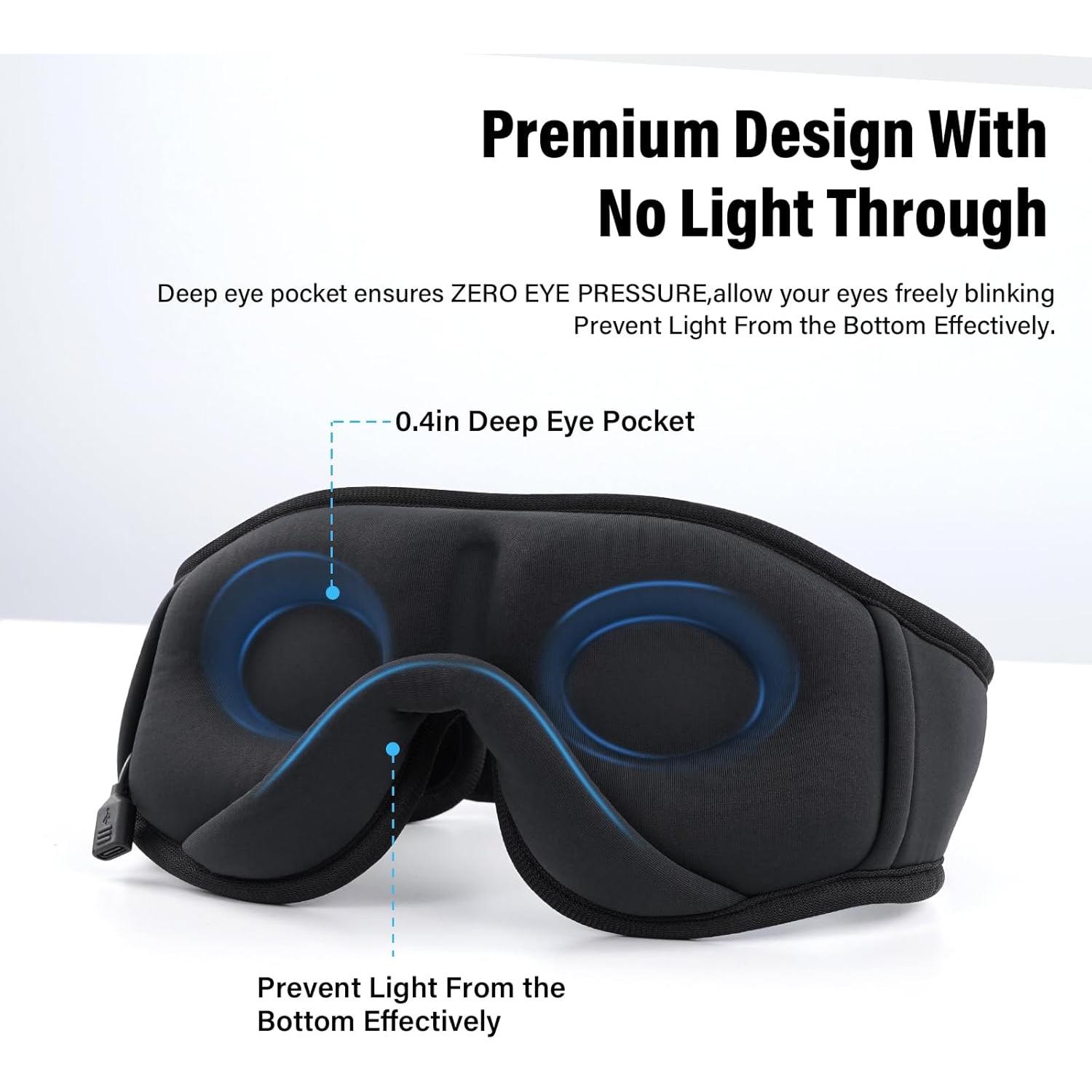 Máscara de dormir Bluetooth Morelax 3D con altavoces