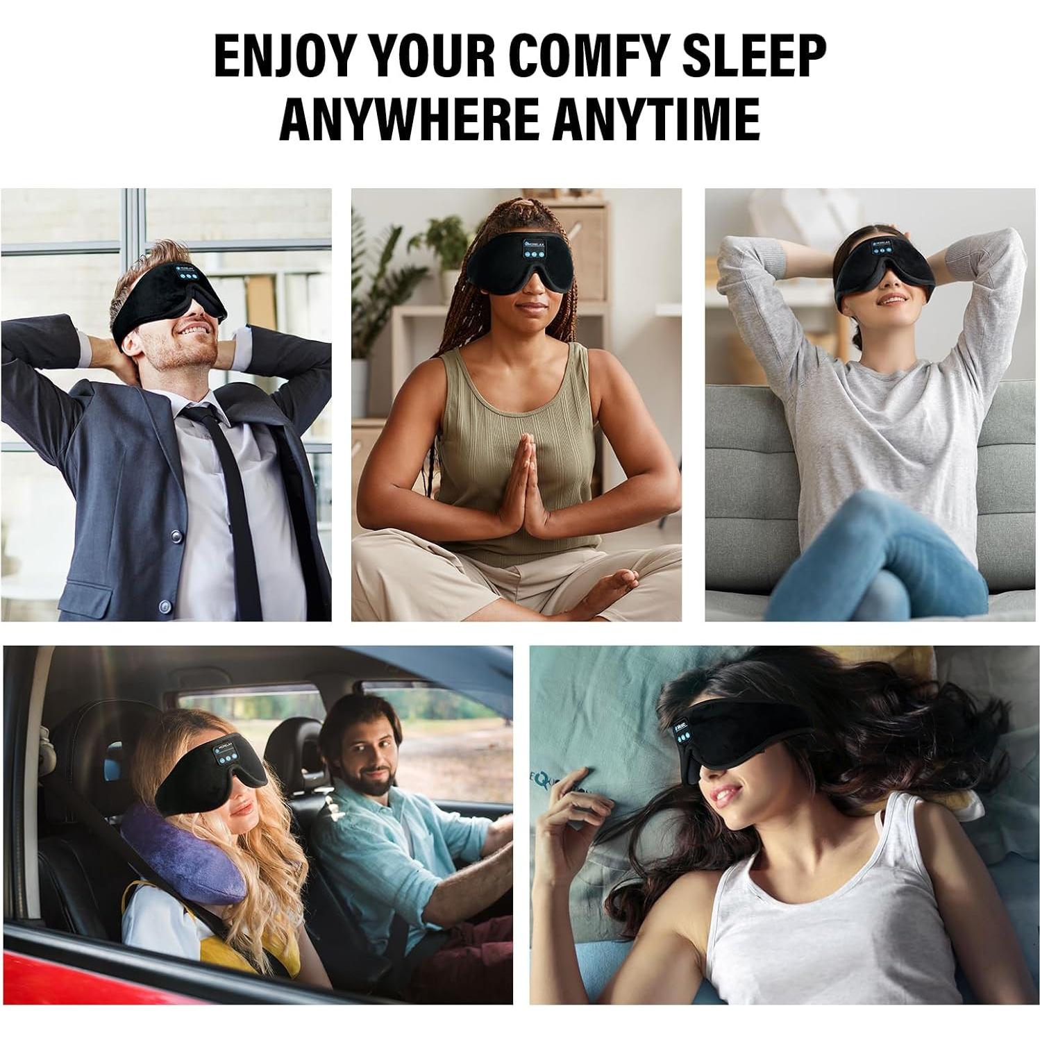 Máscara de dormir Bluetooth Morelax 3D con altavoces