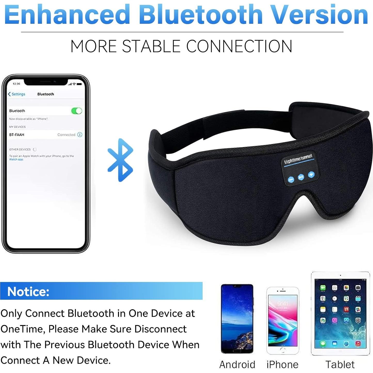 Máscara de ojos Bluetooth 5.0 Lightimetunnel para dormir