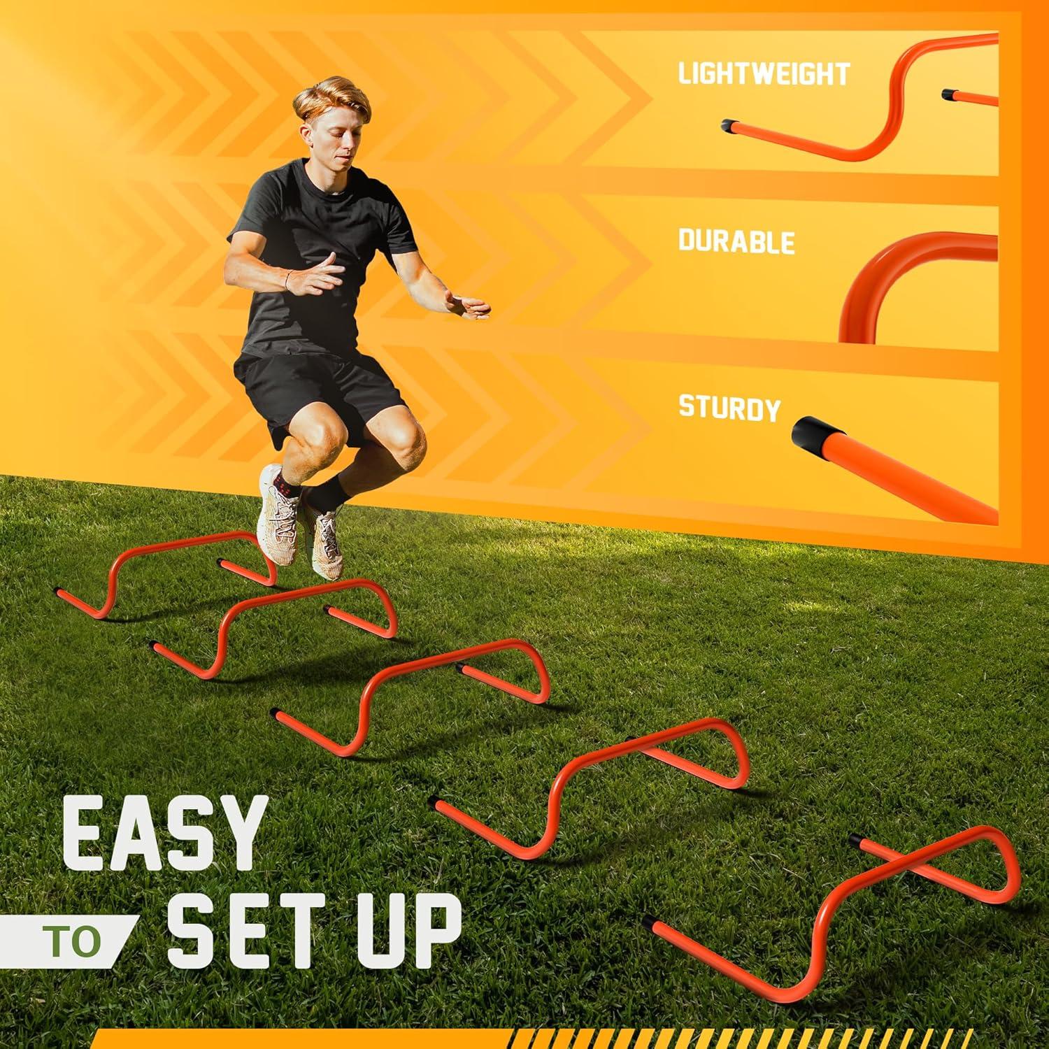 Vallas de Agilidad Yes4All Naranja Neón - Paquete de 5