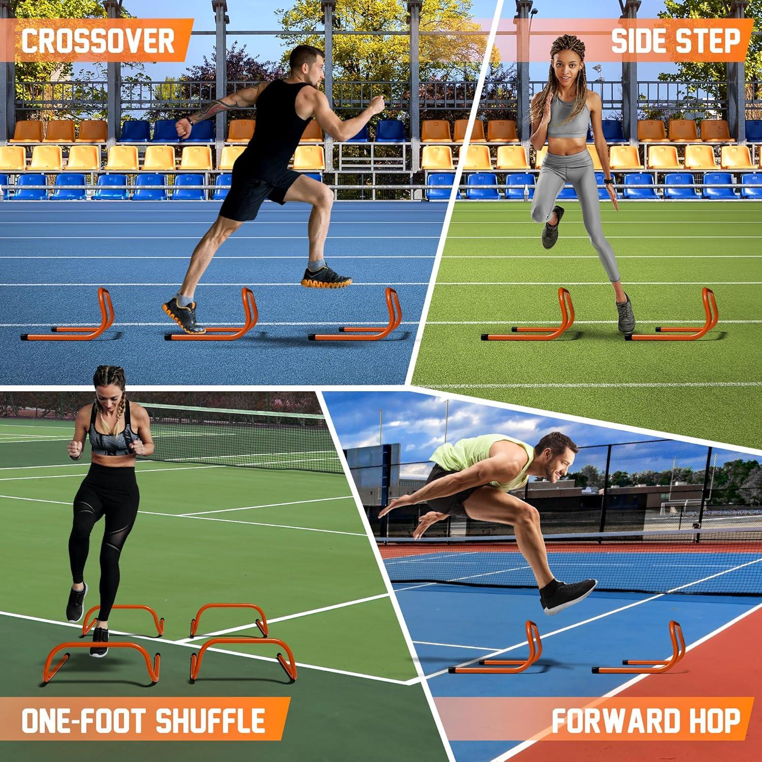 Vallas de Agilidad Yes4All Naranja Neón - Paquete de 5