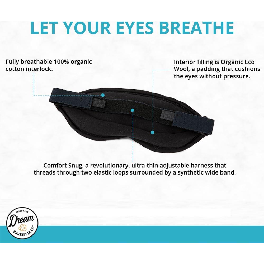 Máscara de Sueño Dream Essentials Algodón Orgánico Negro