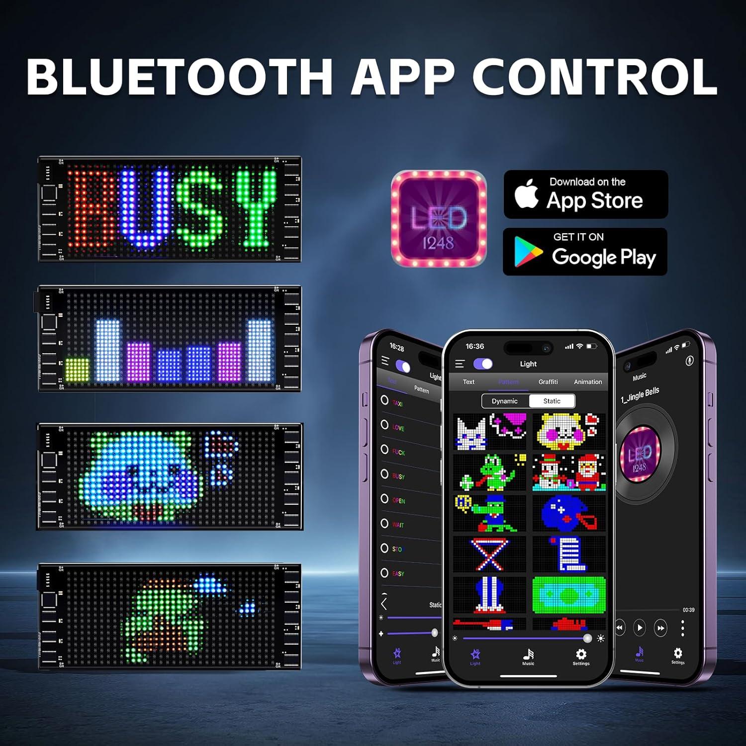 Señal LED Programable para Auto QBZDOUA 17.78x7.62cm