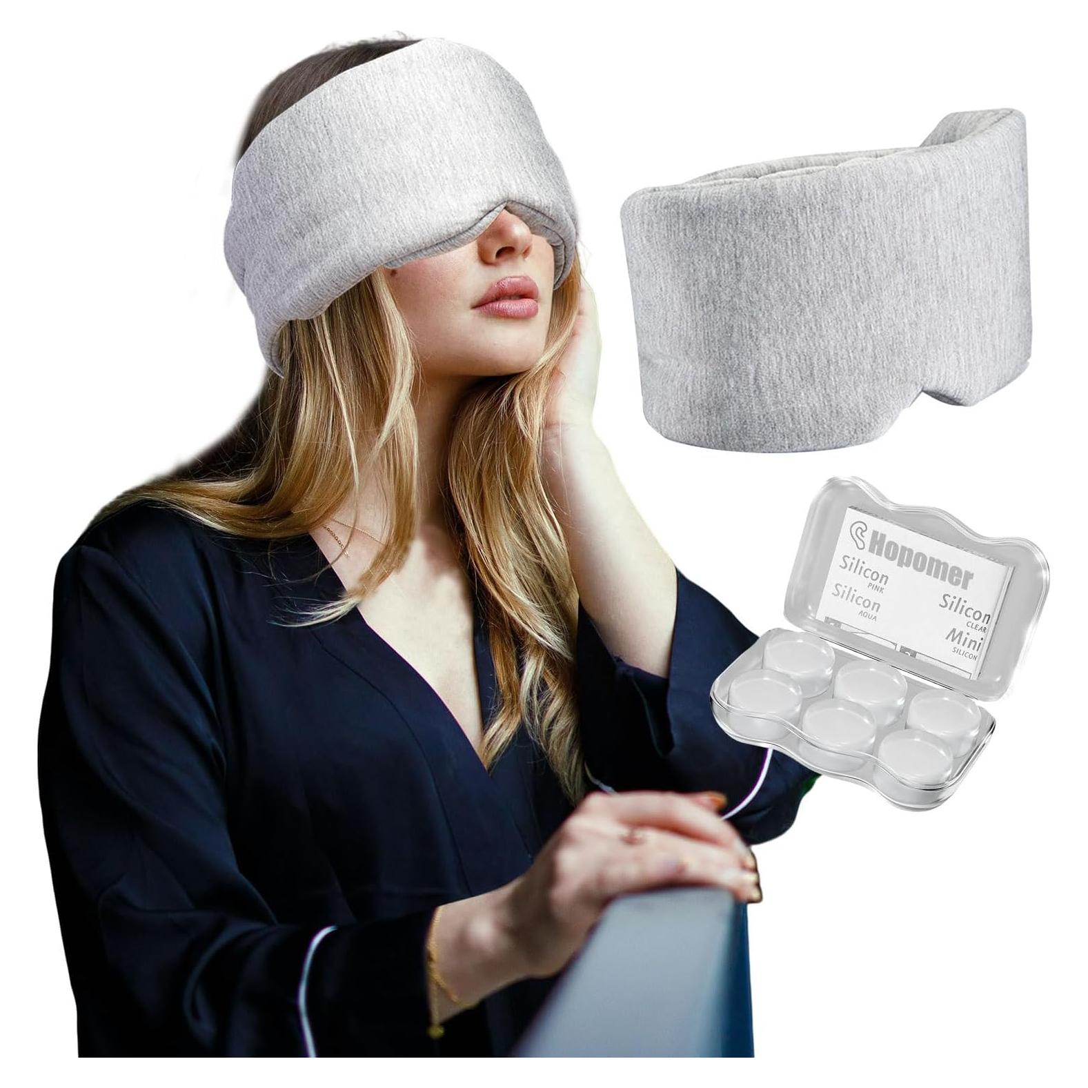 Máscara para dormir Hopomer 3D con tapones de silicona