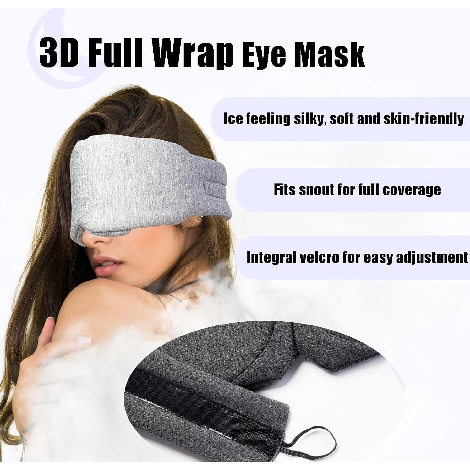 Máscara para dormir Hopomer 3D con tapones de silicona