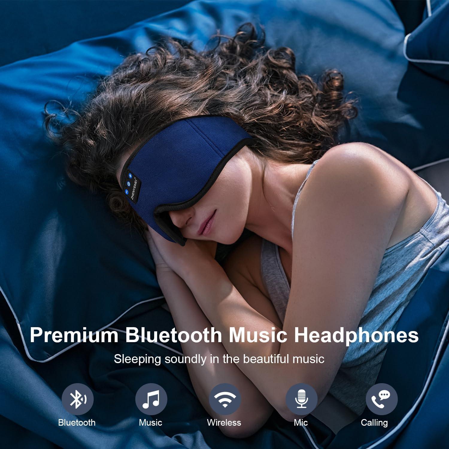Máscara para dormir ZHENYEMEI con auriculares Bluetooth 5.4