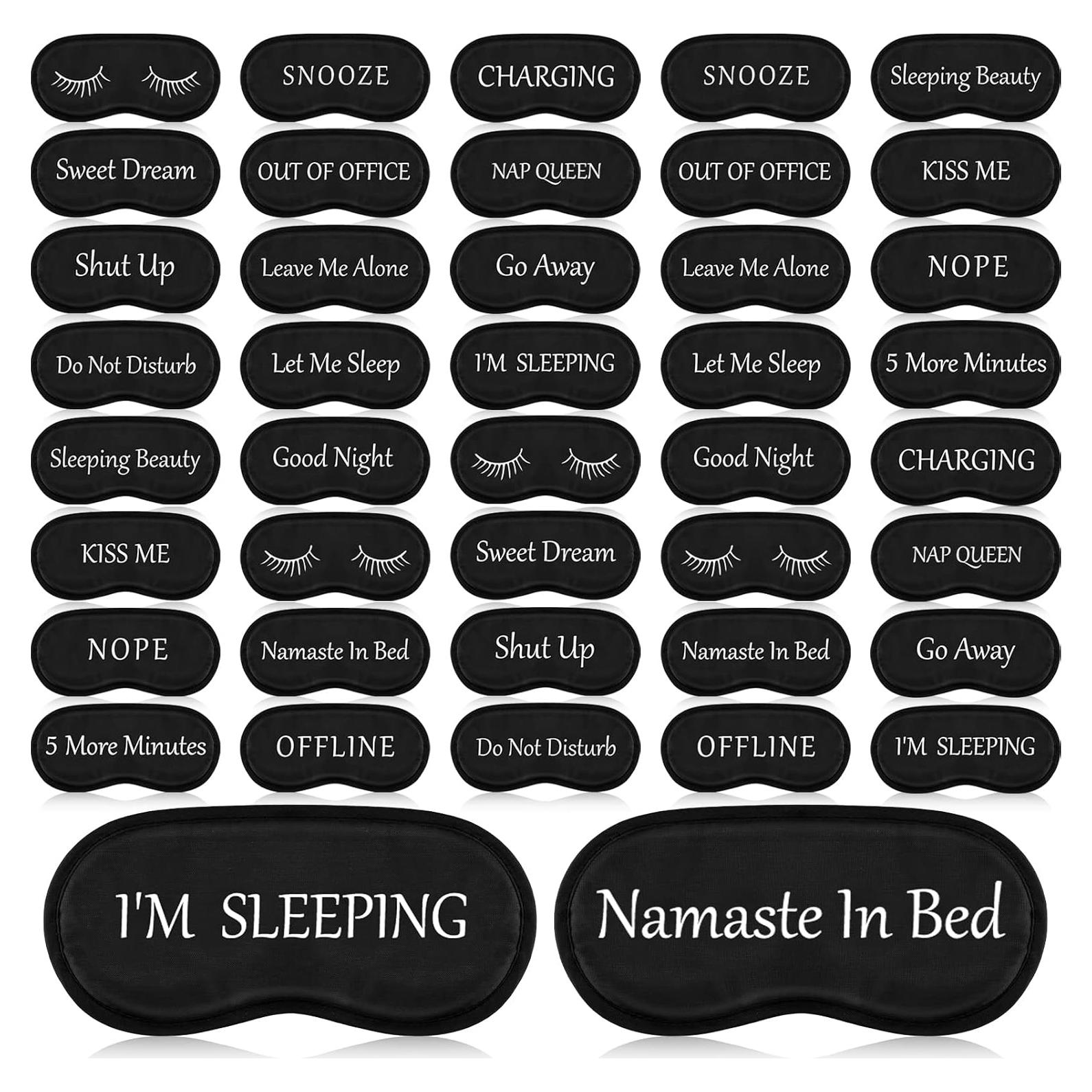 40 Máscaras de Sueño de Seda Eurzom para Viaje y Meditación