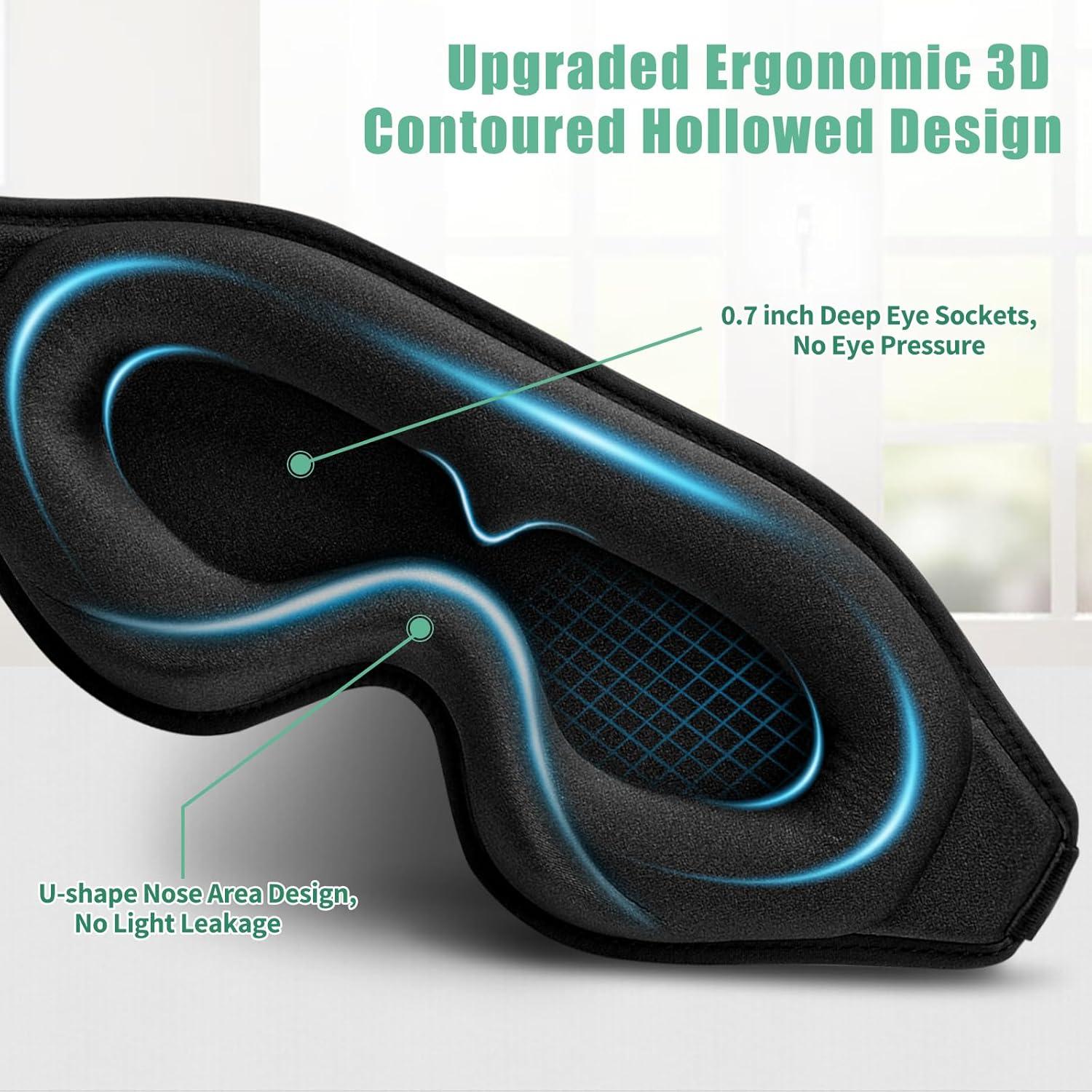 Máscara de Sueño BeeVines 3D para Pestañas - Paquete de 2