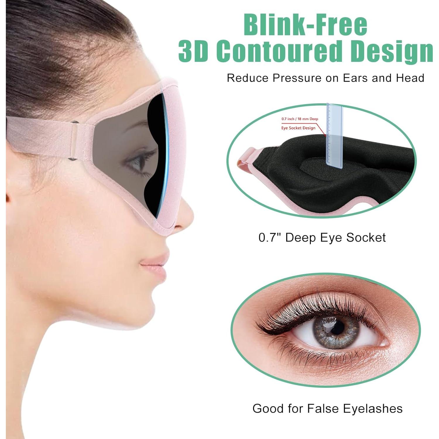 Máscara de Sueño BeeVines 3D para Pestañas - Paquete de 2