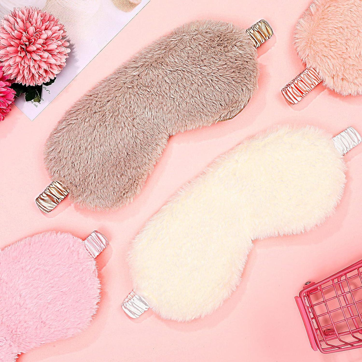 4 Máscaras de Ojos de Felpa y Seda Geyoga - Antifaz Sueño