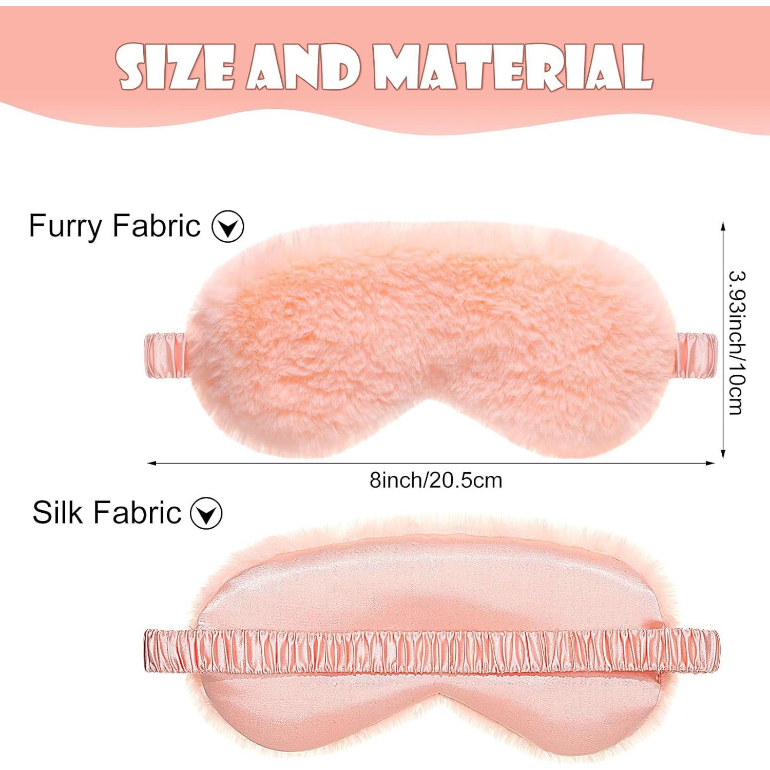 4 Máscaras de Ojos de Felpa y Seda Geyoga - Antifaz Sueño