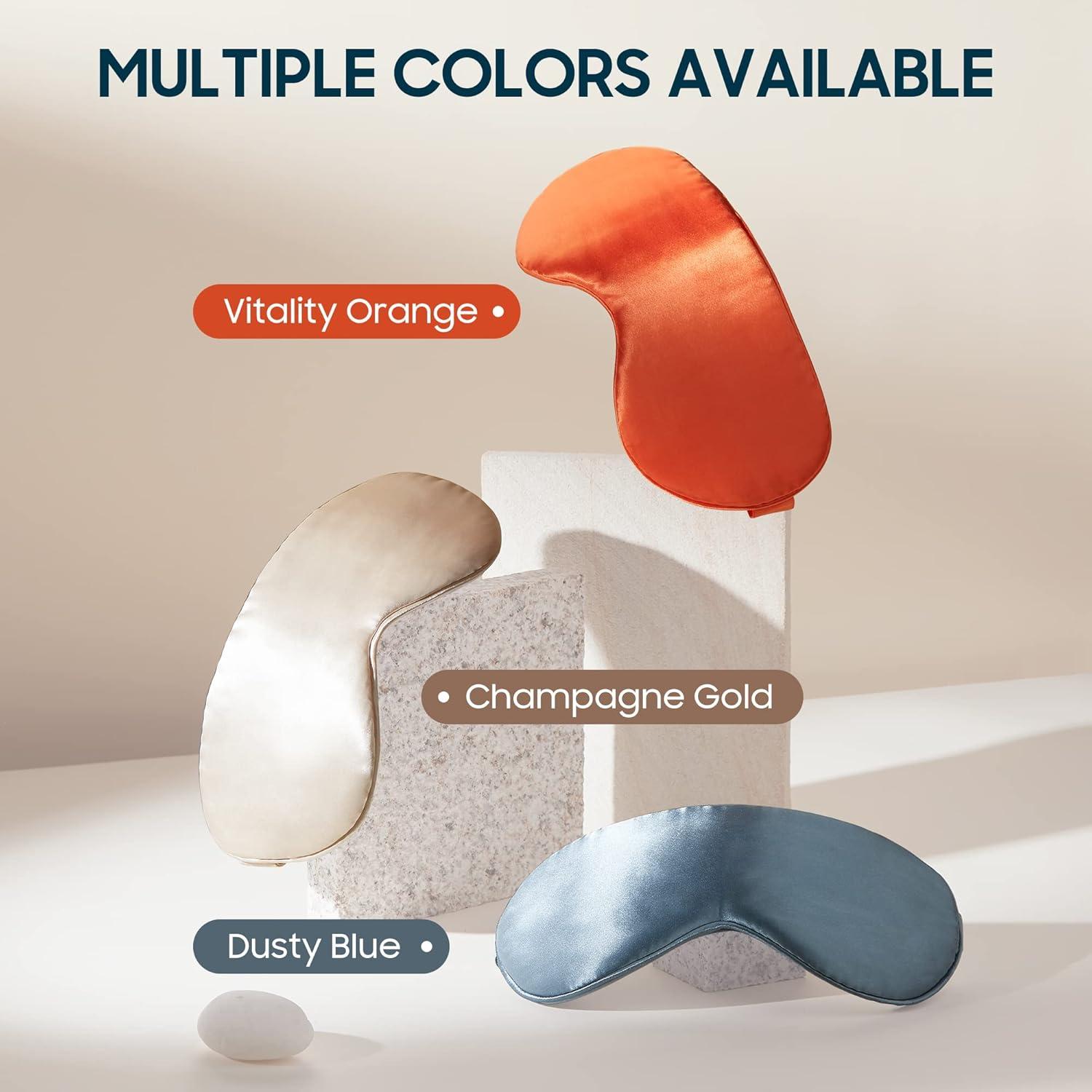 Mascarilla de Seda ZOESMIEN Azul Brumoso para Dormir